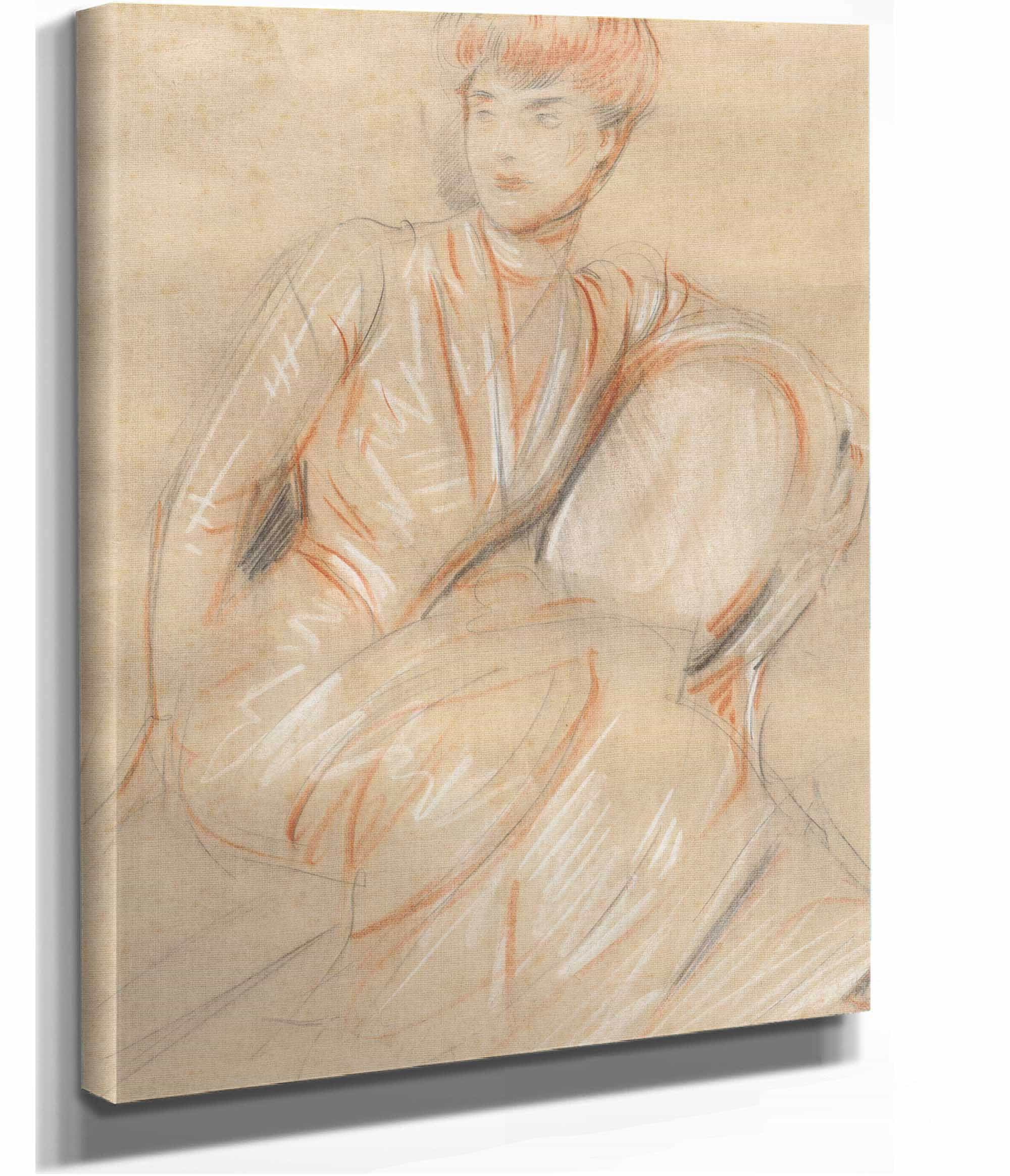 A Lady Seated On A Chair by Paul Cesar Helleu - Image 2