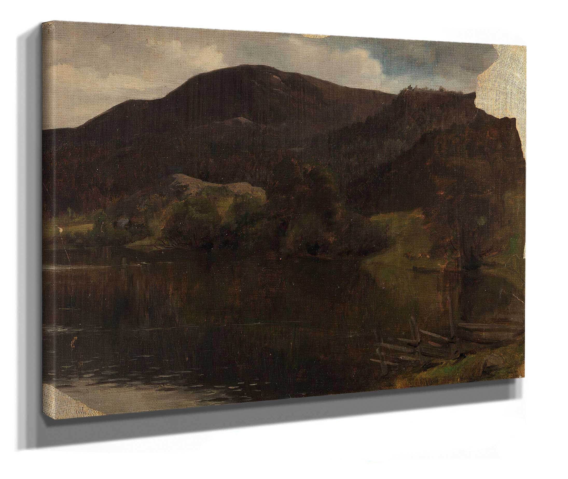 A Lake by Adolph Tidemand - Image 2