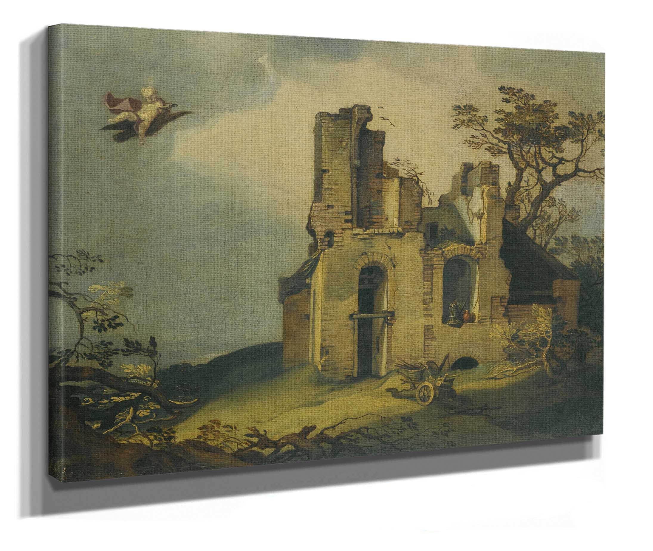 A Landscape With Ruins With The Rape Of Ganymede by Abraham Bloemaert - Image 2