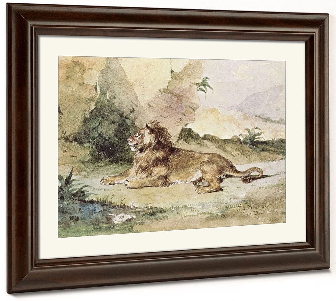 A Lion In The Desert By Ferdinand Victor Eugene Delacroix - Image 5