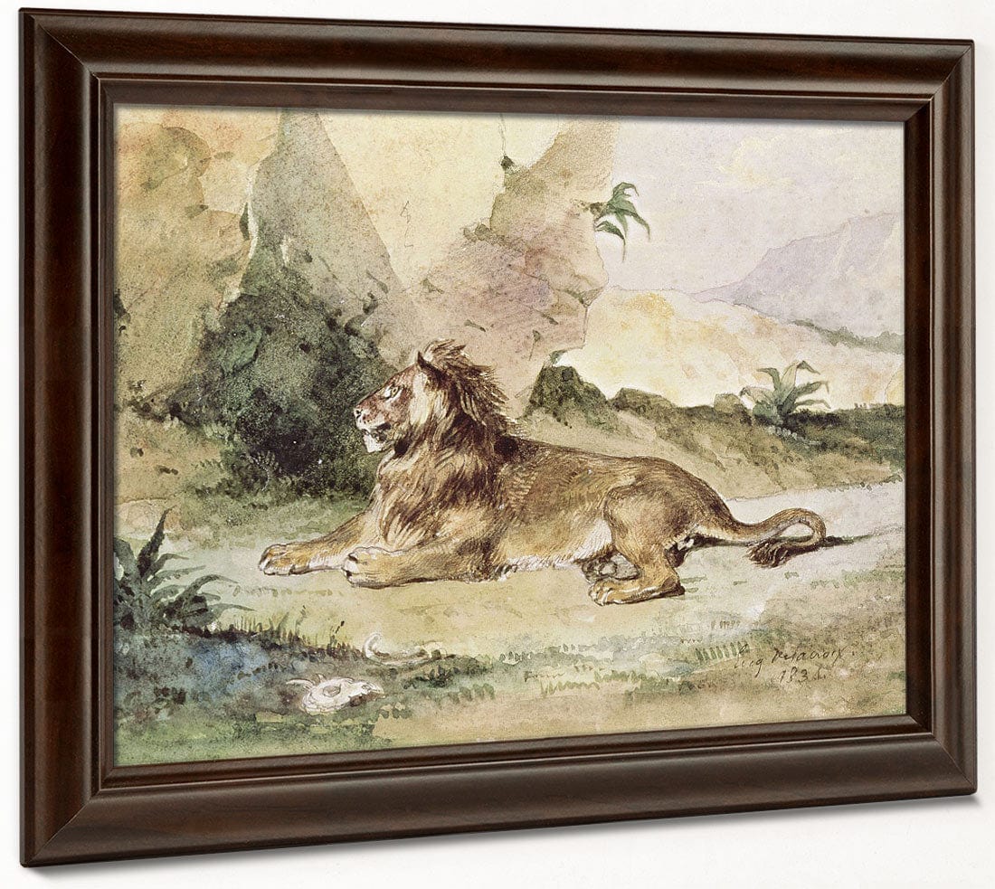 A Lion In The Desert By Ferdinand Victor Eugene Delacroix - Image 6