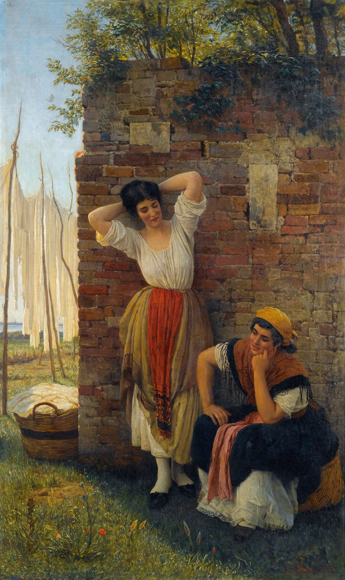 A Moment Of Rest by Eugen Von Blaas - Image 3