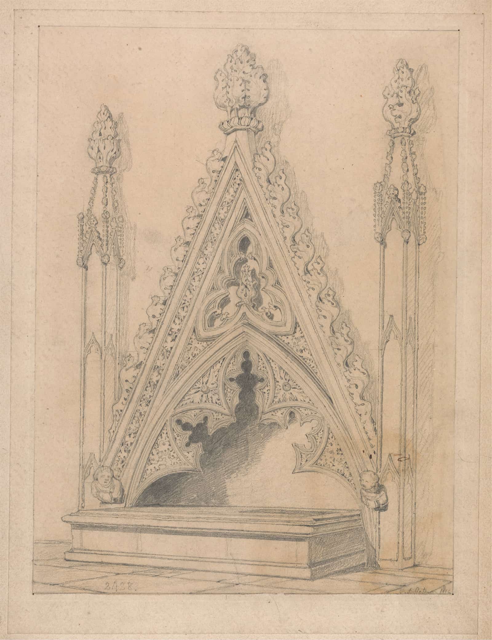 A Monument In Raveningham Church Norfolk by John Sell Cotman - Image 2