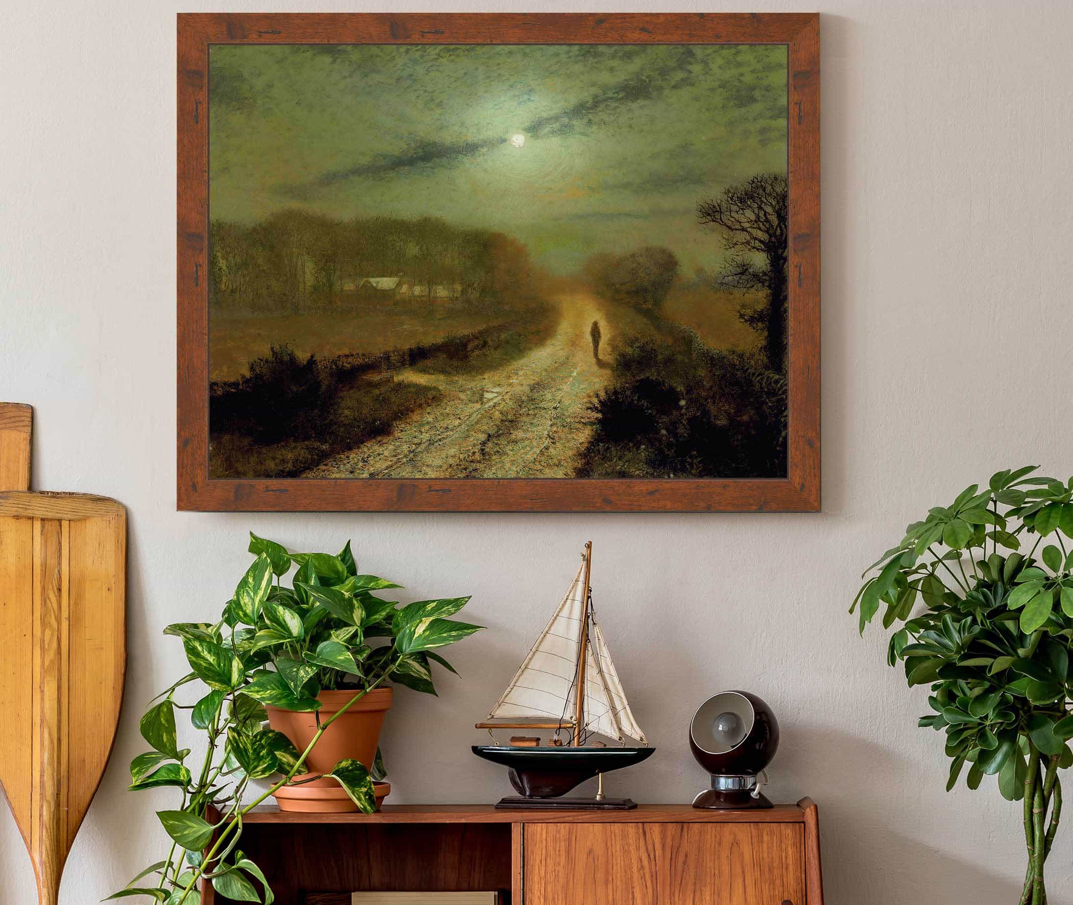 A Moonlit Landscape by John Atkinson Grimshaw - Image 3