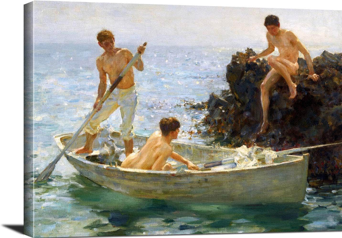 A Morning Splendour Painting Henry Scott Tuke Canvas Art - Image 3