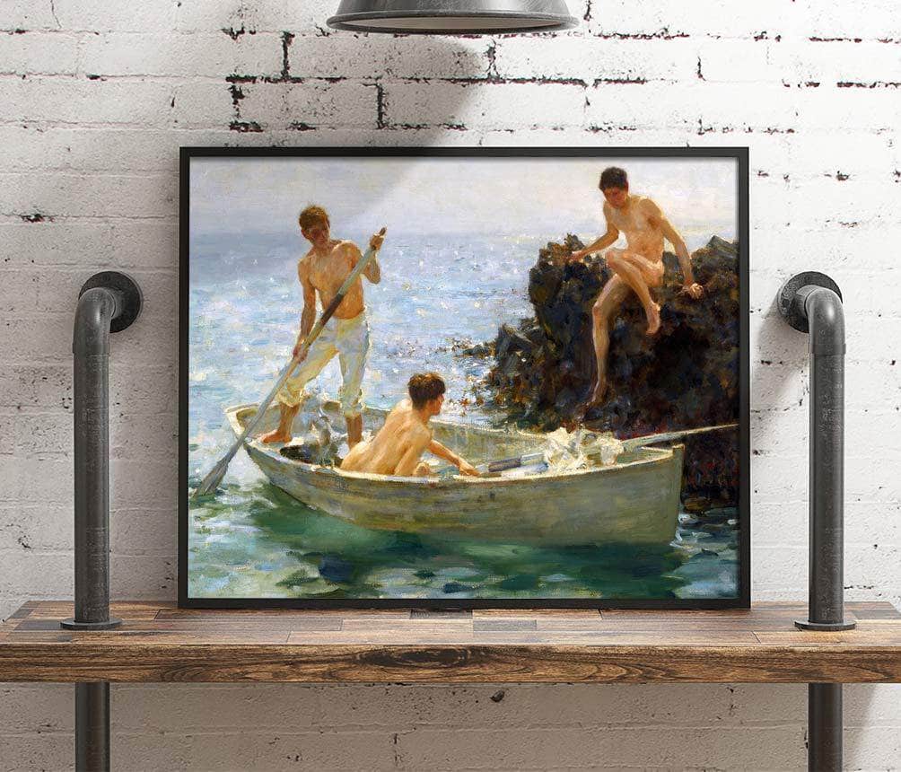 A Morning Splendour Painting Henry Scott Tuke Canvas Art - Image 4
