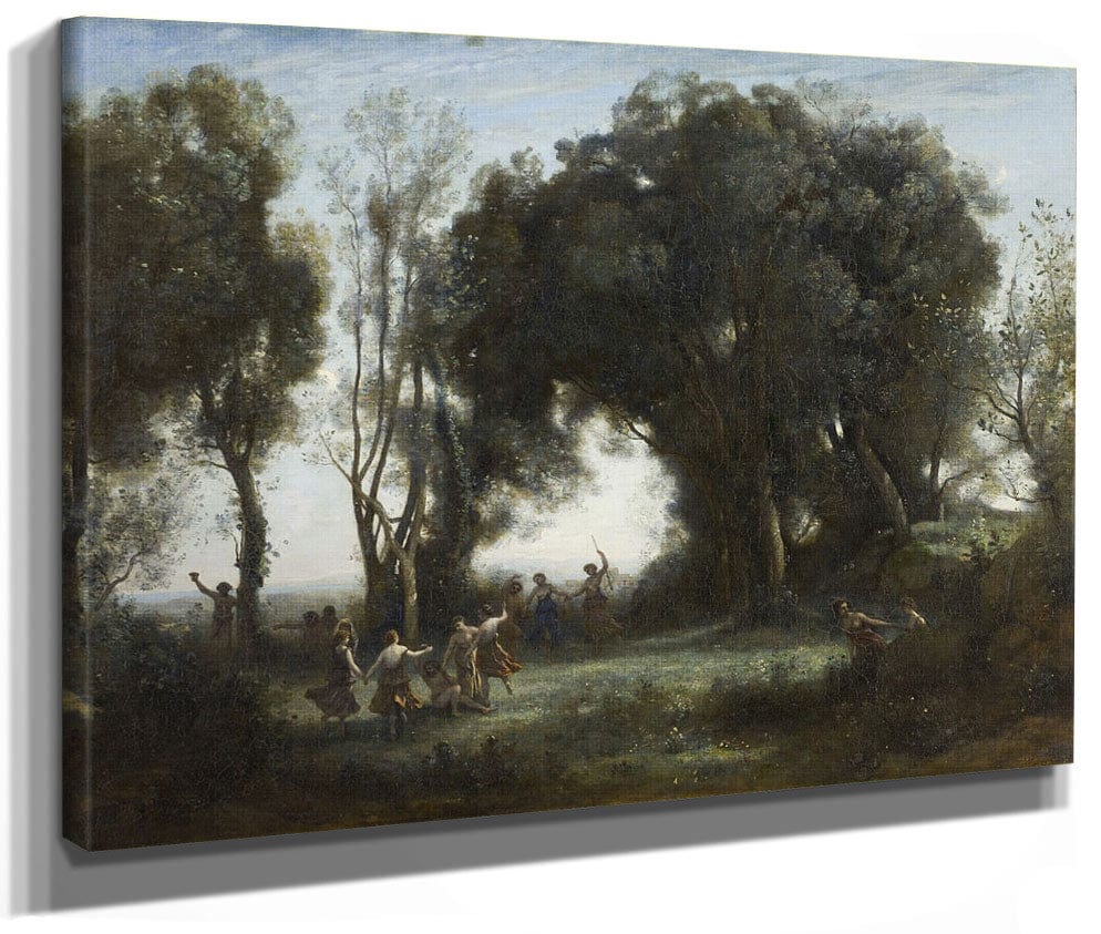 A Morning. The Dance Of The Nymphs By Jean Baptiste Camille Corot
