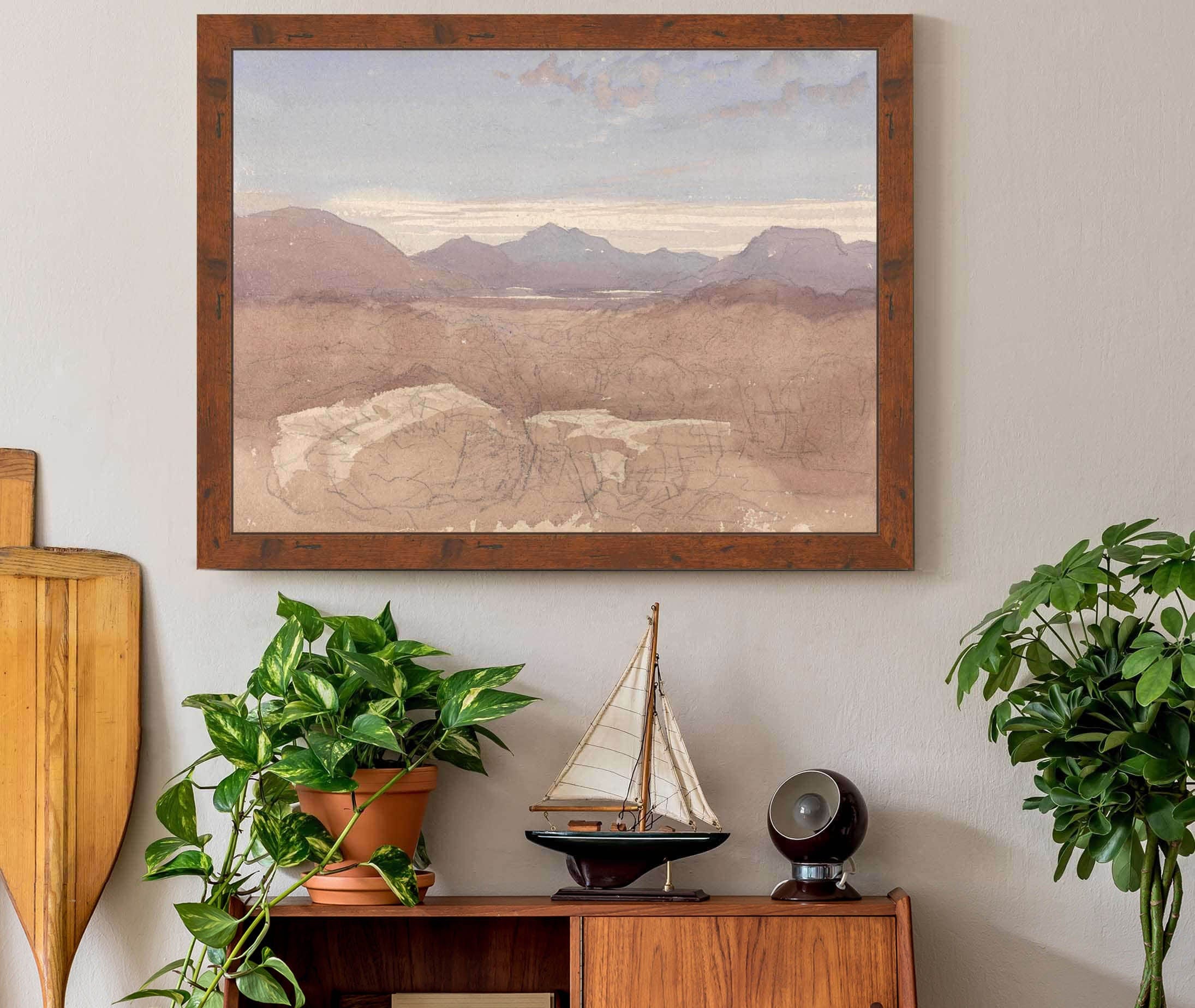 A Mountainous View North Wales S by David Cox - Image 3