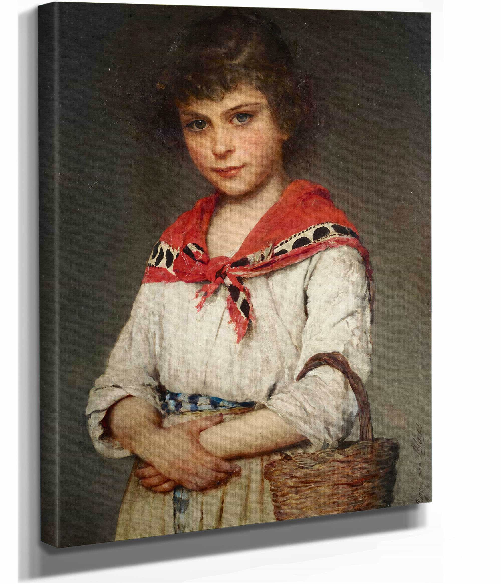 A Neapolitan Girl by Eugen Von Blaas - Image 2
