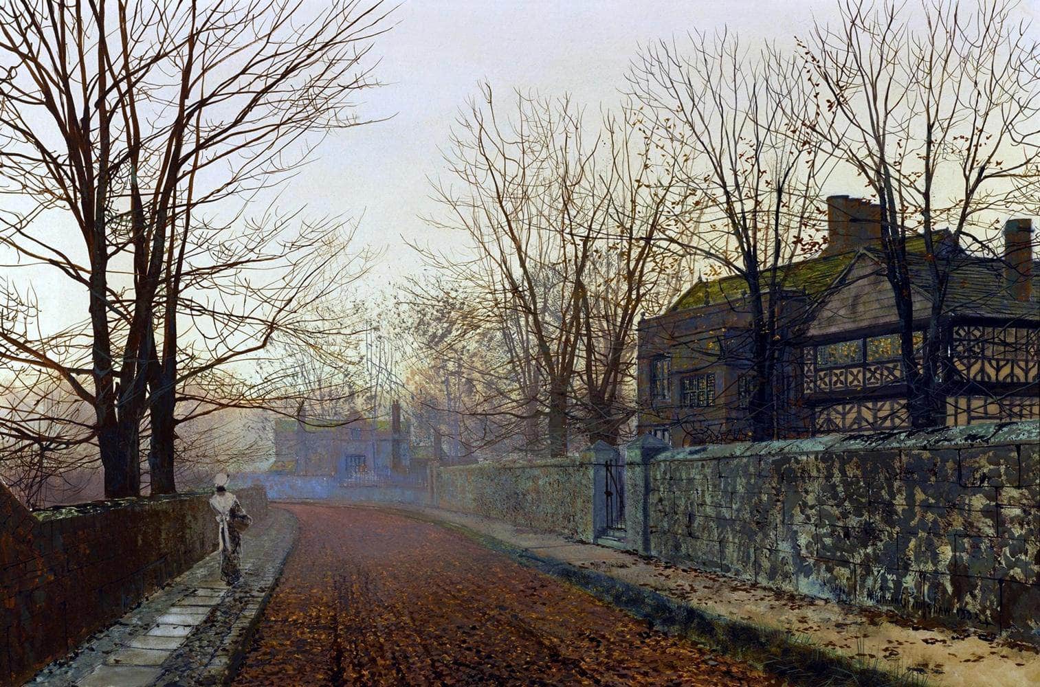 A November Morning Painting John Atkinson Grimshaw Canvas Art - Image 5