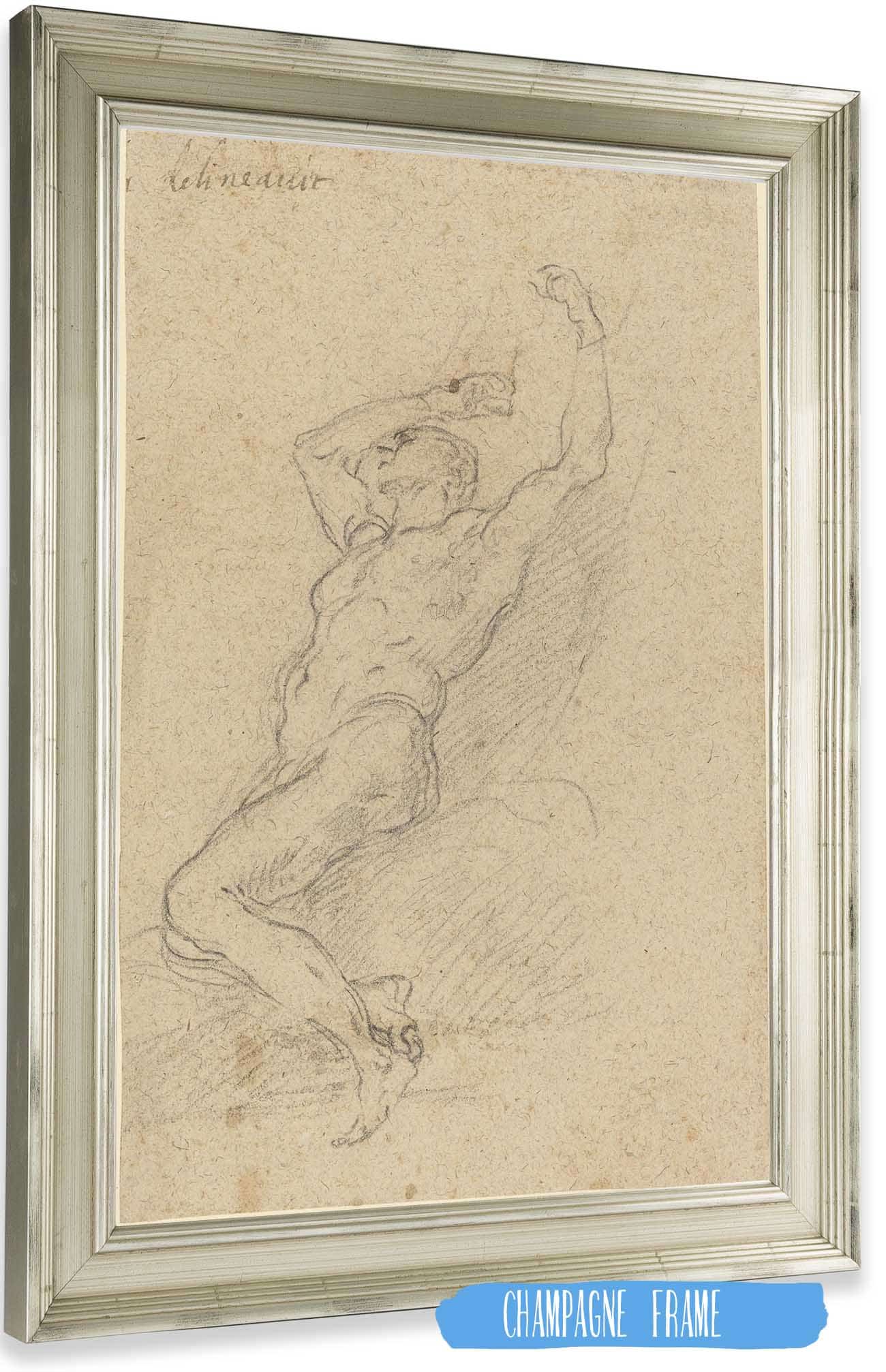 A Nude Man Chained To A Rock by Francesco Solimena
