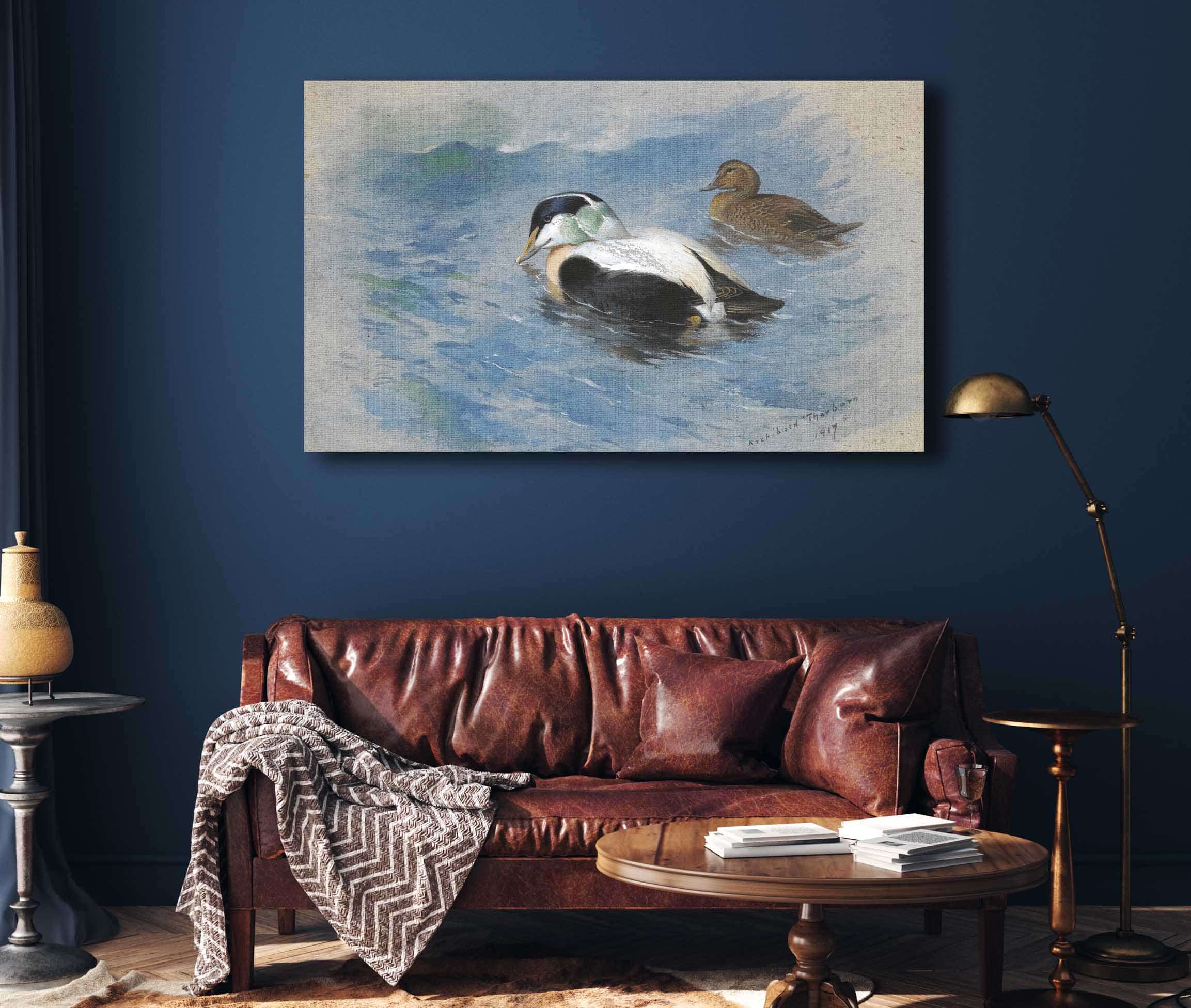 A Pair Of Eider Ducks by Archibald Thorburn - Image 4