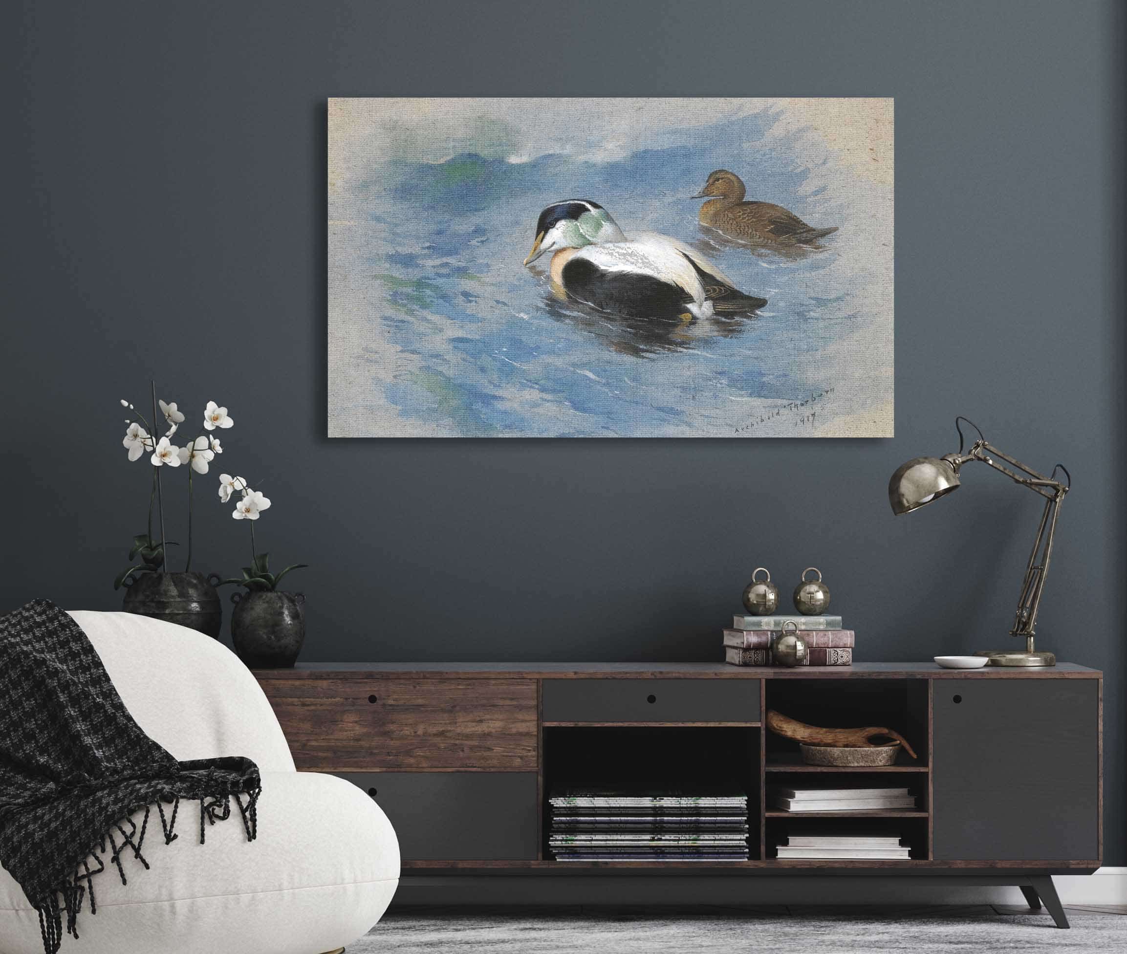 A Pair Of Eider Ducks by Archibald Thorburn - Image 5