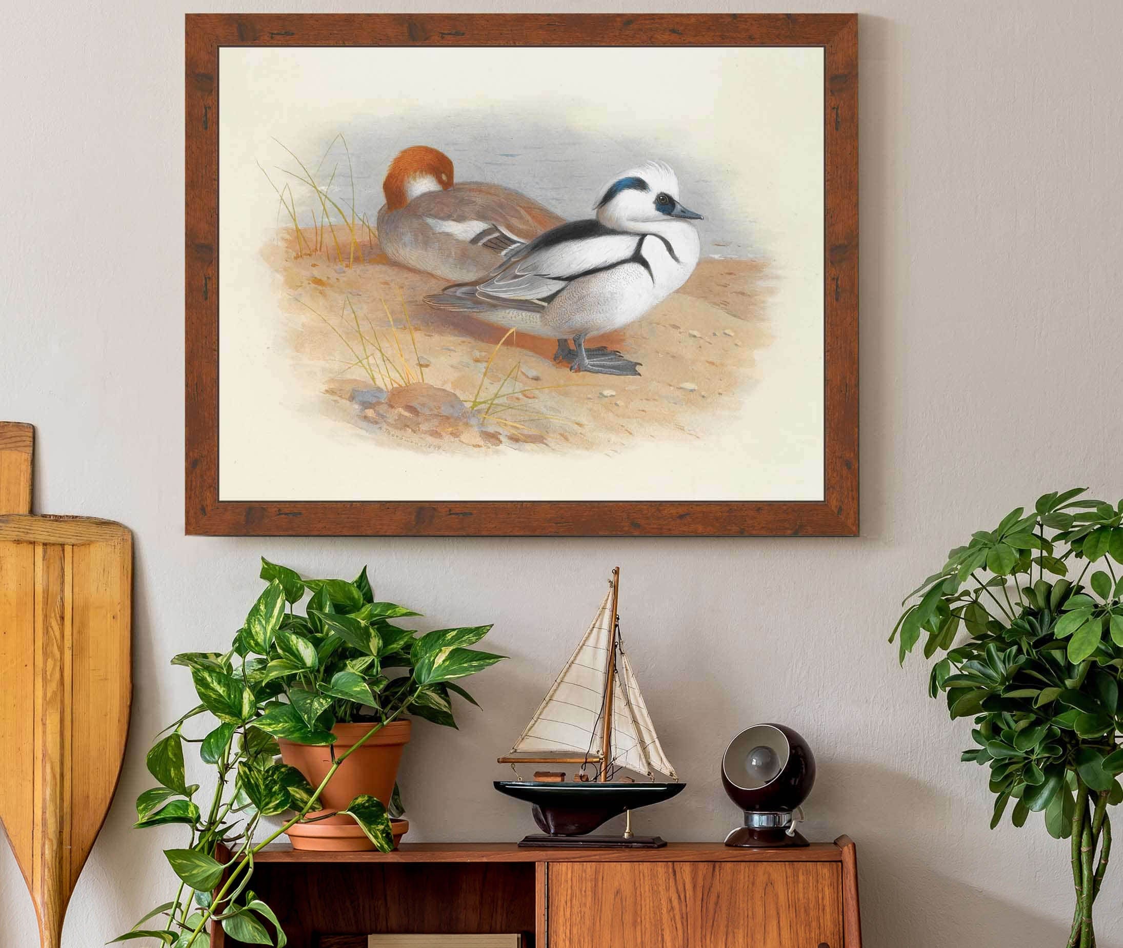 A Pair Of Smew Ducks by Archibald Thorburn - Image 3