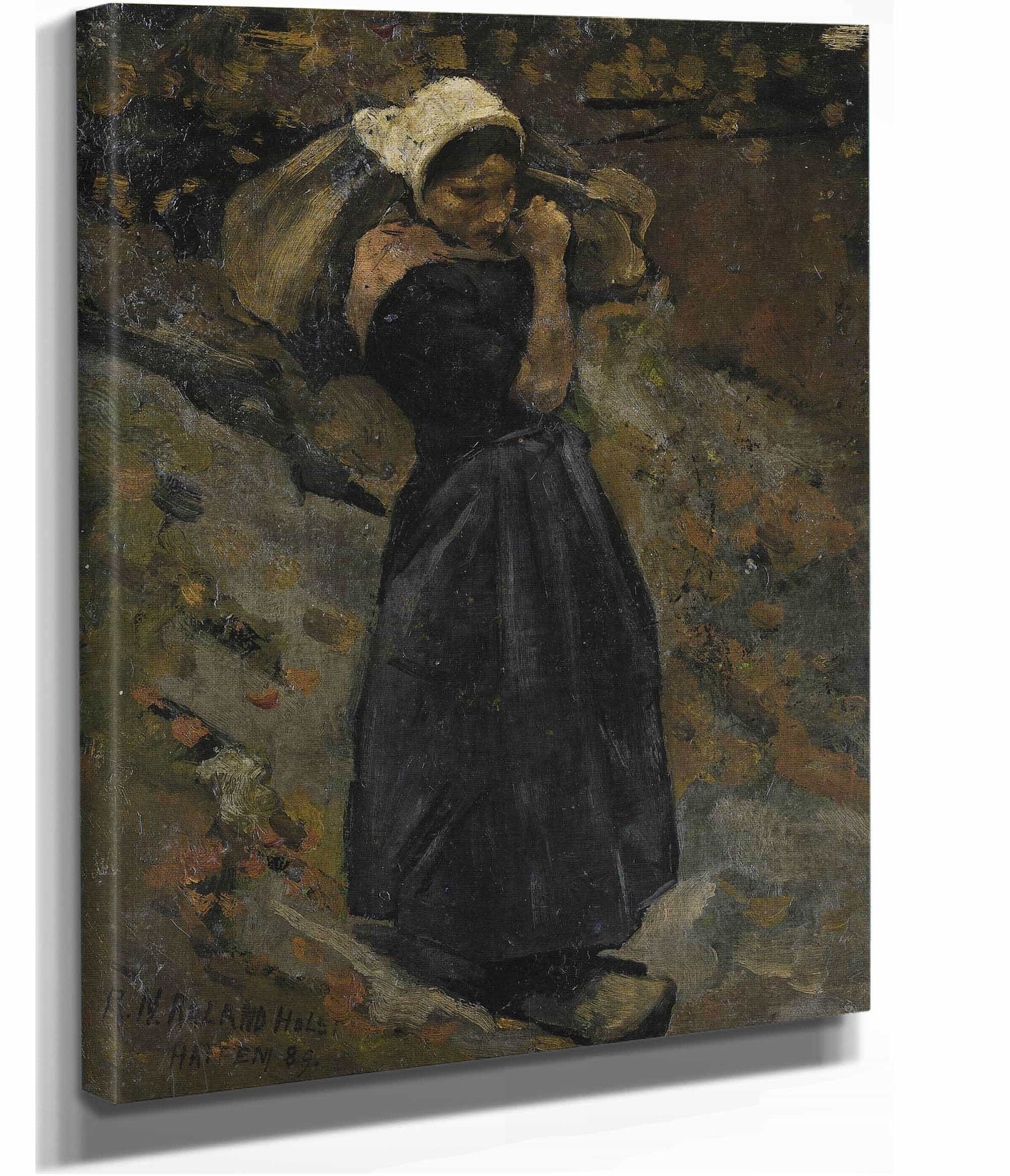 A Peasant Woman Carrying A Sack by Richard Nicolaus Roland Holst - Image 2