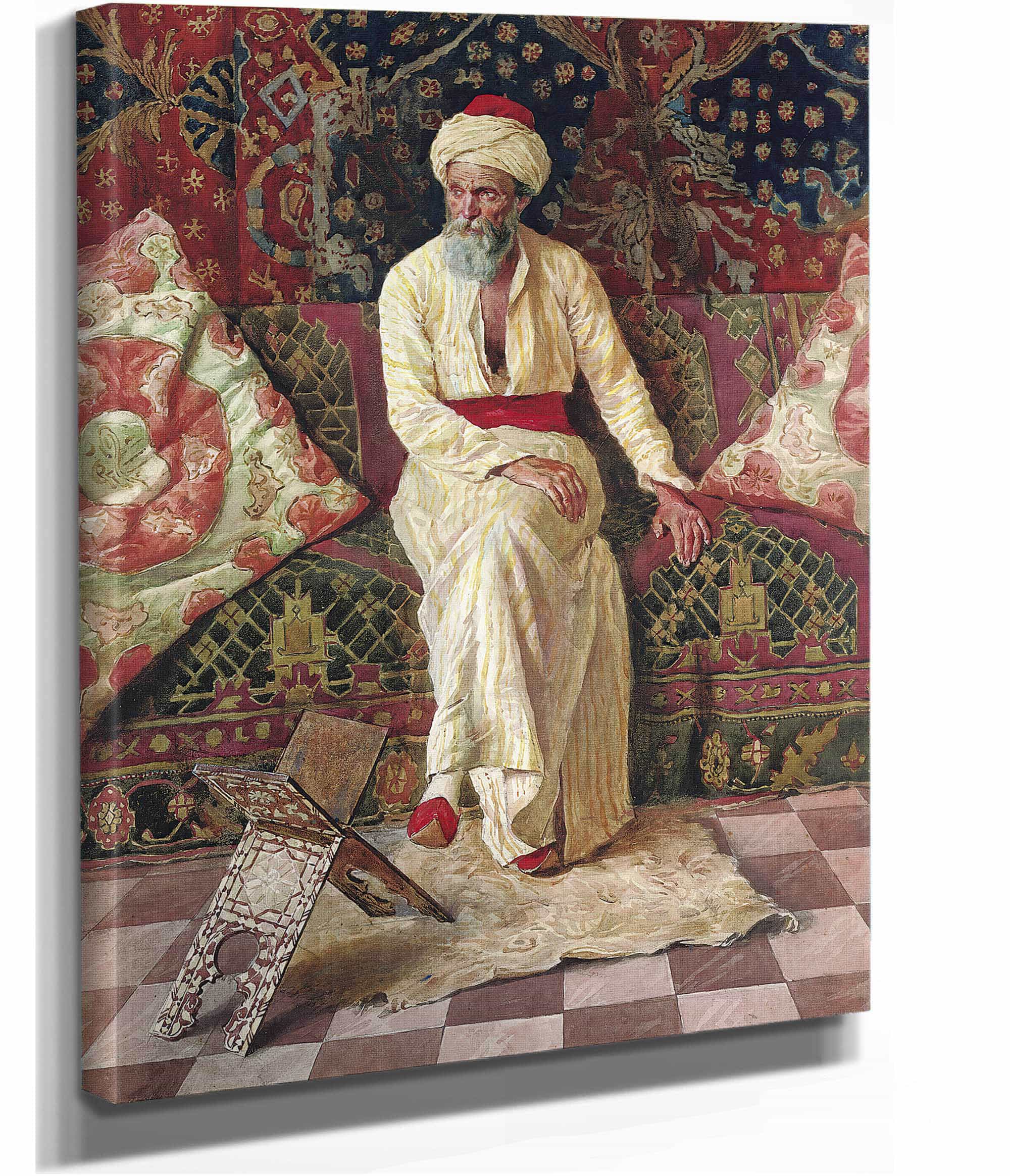 A Pensive Elder by Rudolf Ernst - Image 2