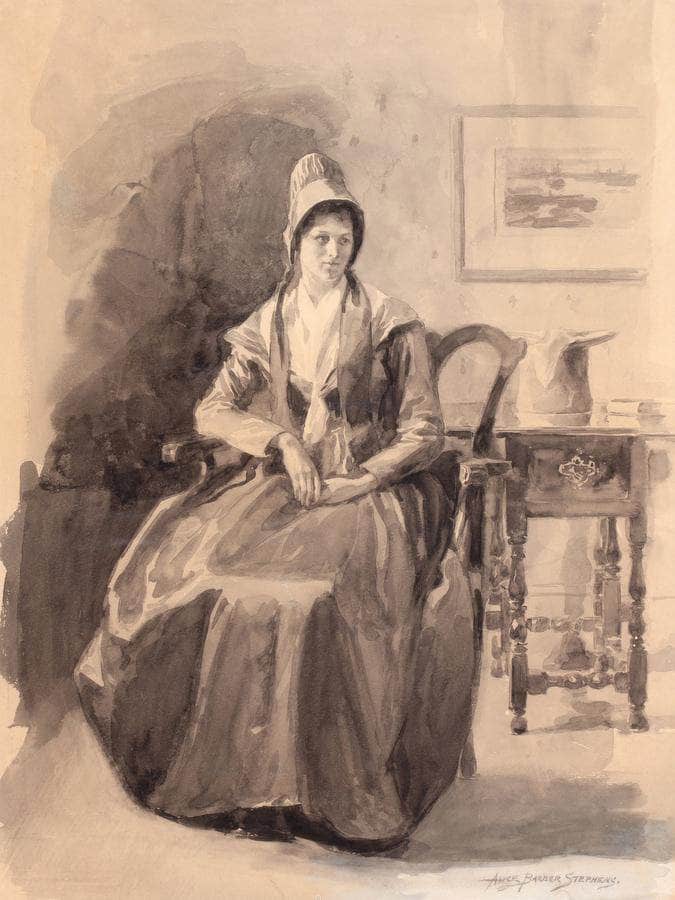 A Philadelphia Quaker By Alice Barber Stephens - Image 6