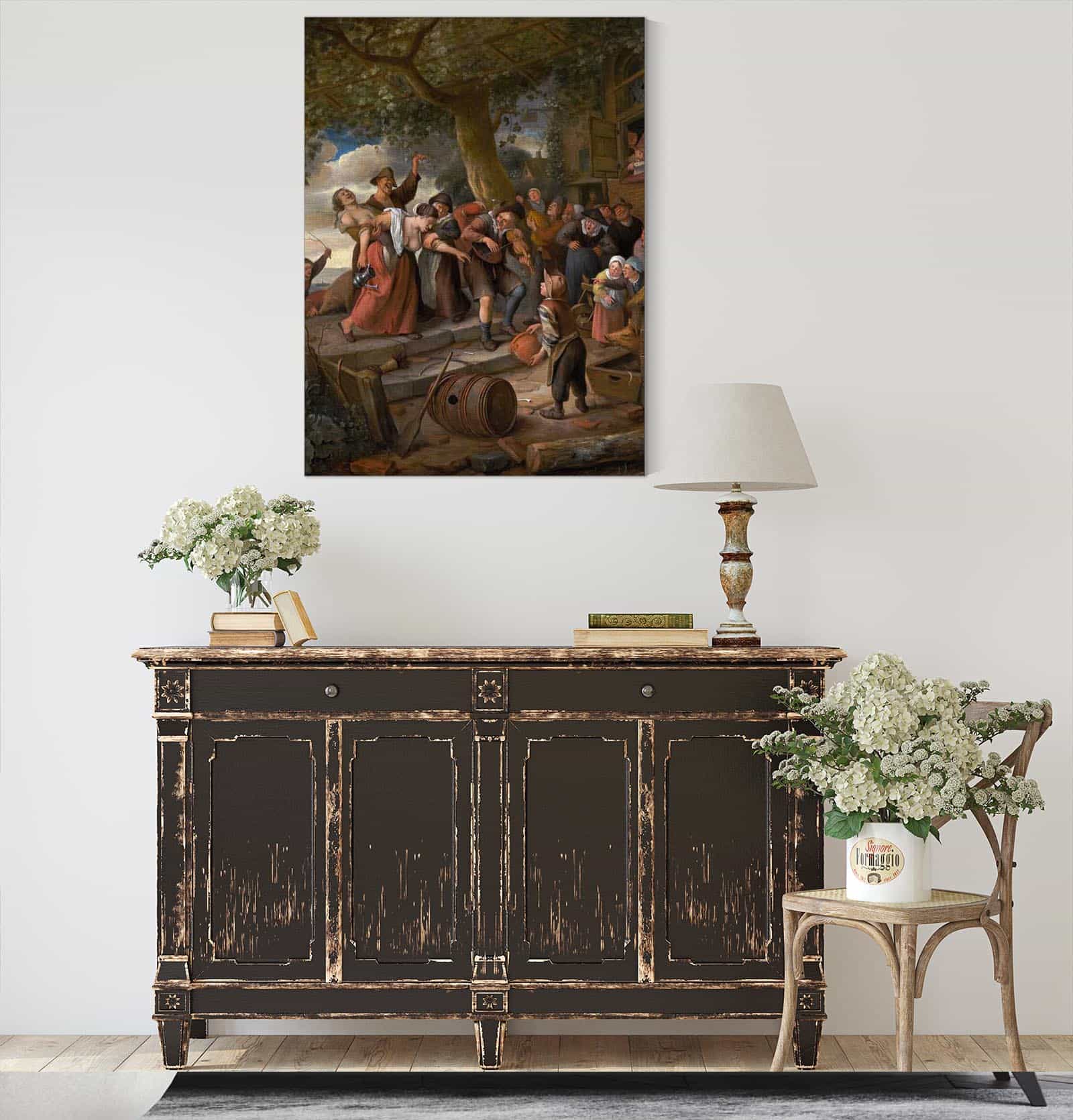 A Pig Belongs In The Sty by Jan Steen - Image 4