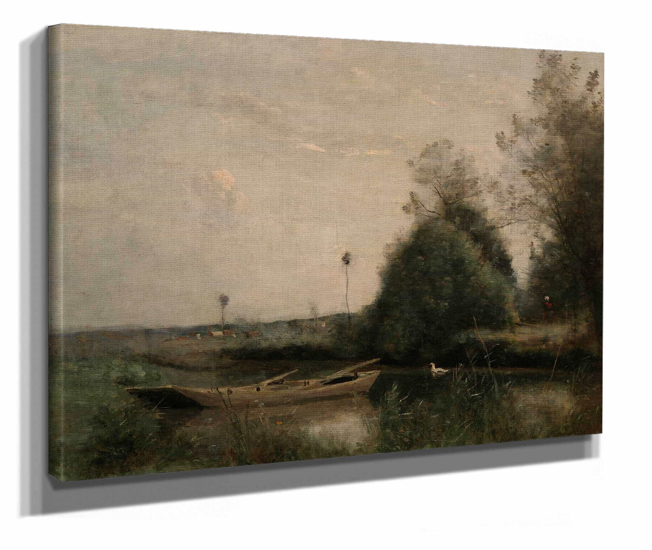 A Pond In Mortain by Jean Baptiste Camille Corot