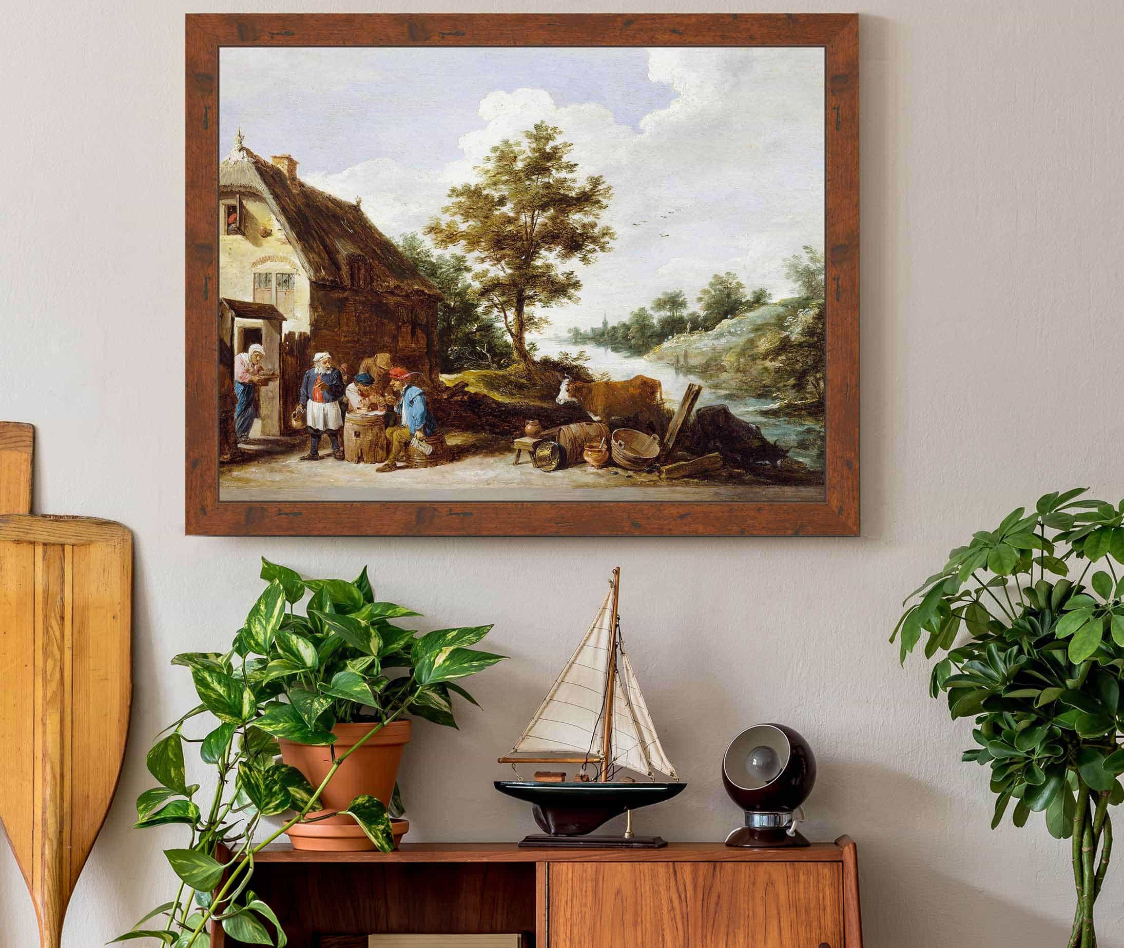 A Riverside Inn by David Teniers The Younger - Image 3