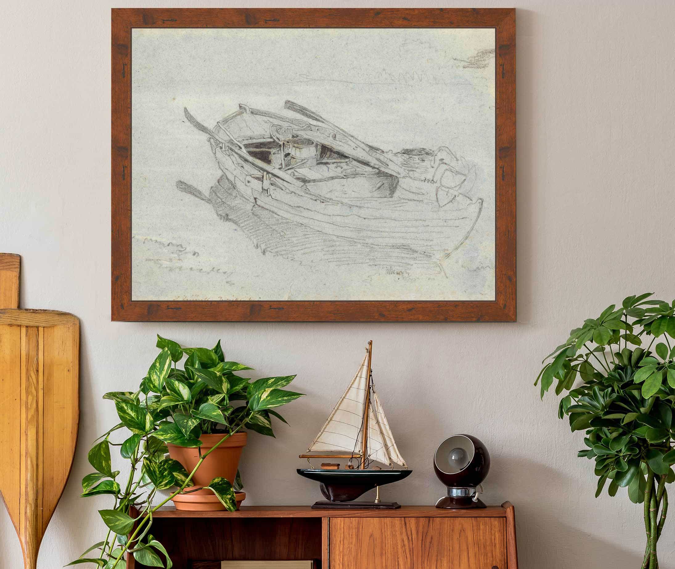 A Rowing Boat At Twickenham by John Linnell - Image 3