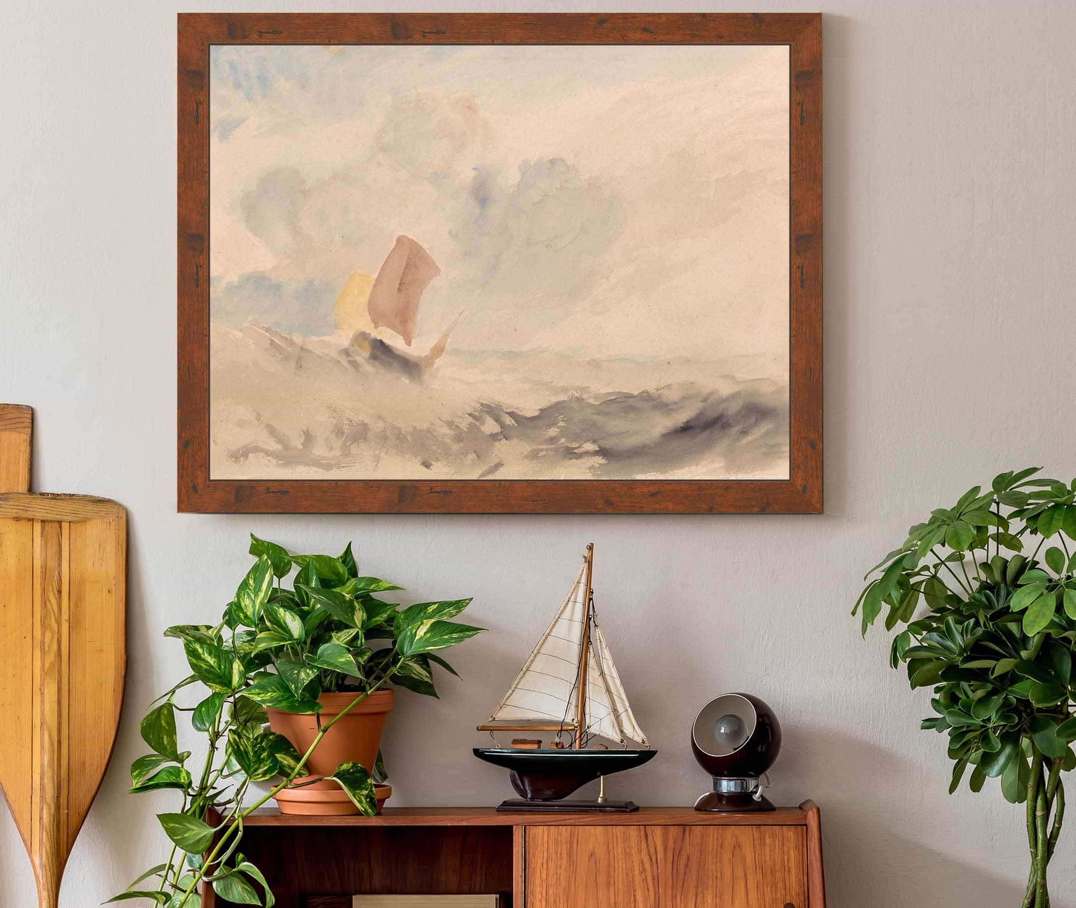 A Sea Piece A Rough Sea With A Fishing Boat To by Joseph Mallord William Turner - Image 3