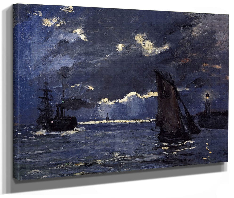 A Seascape, Shipping By Moonlight By Claude Monet