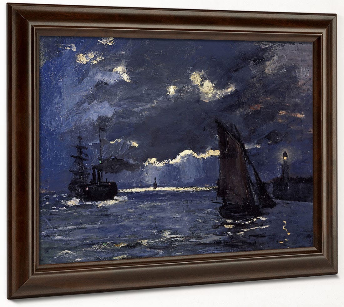 A Seascape, Shipping By Moonlight By Claude Monet - Image 4
