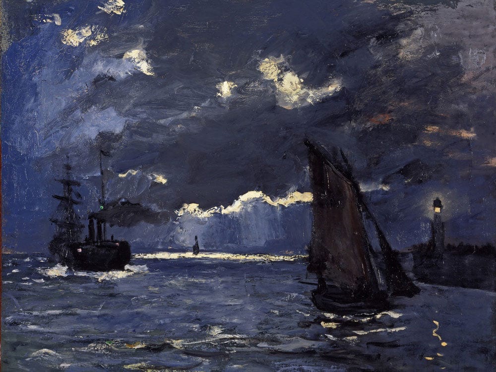 A Seascape, Shipping By Moonlight By Claude Monet - Image 5