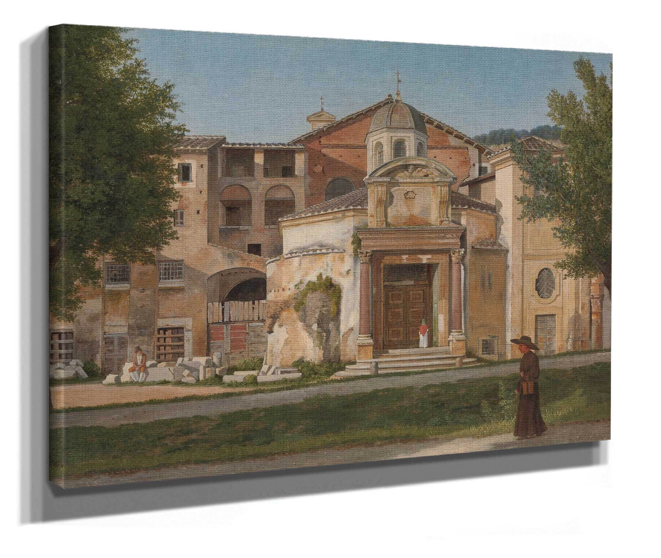 A Section The Church Of Saints Cosmas And Damian by Christoffer Wilhelm Eckersberg - Image 2