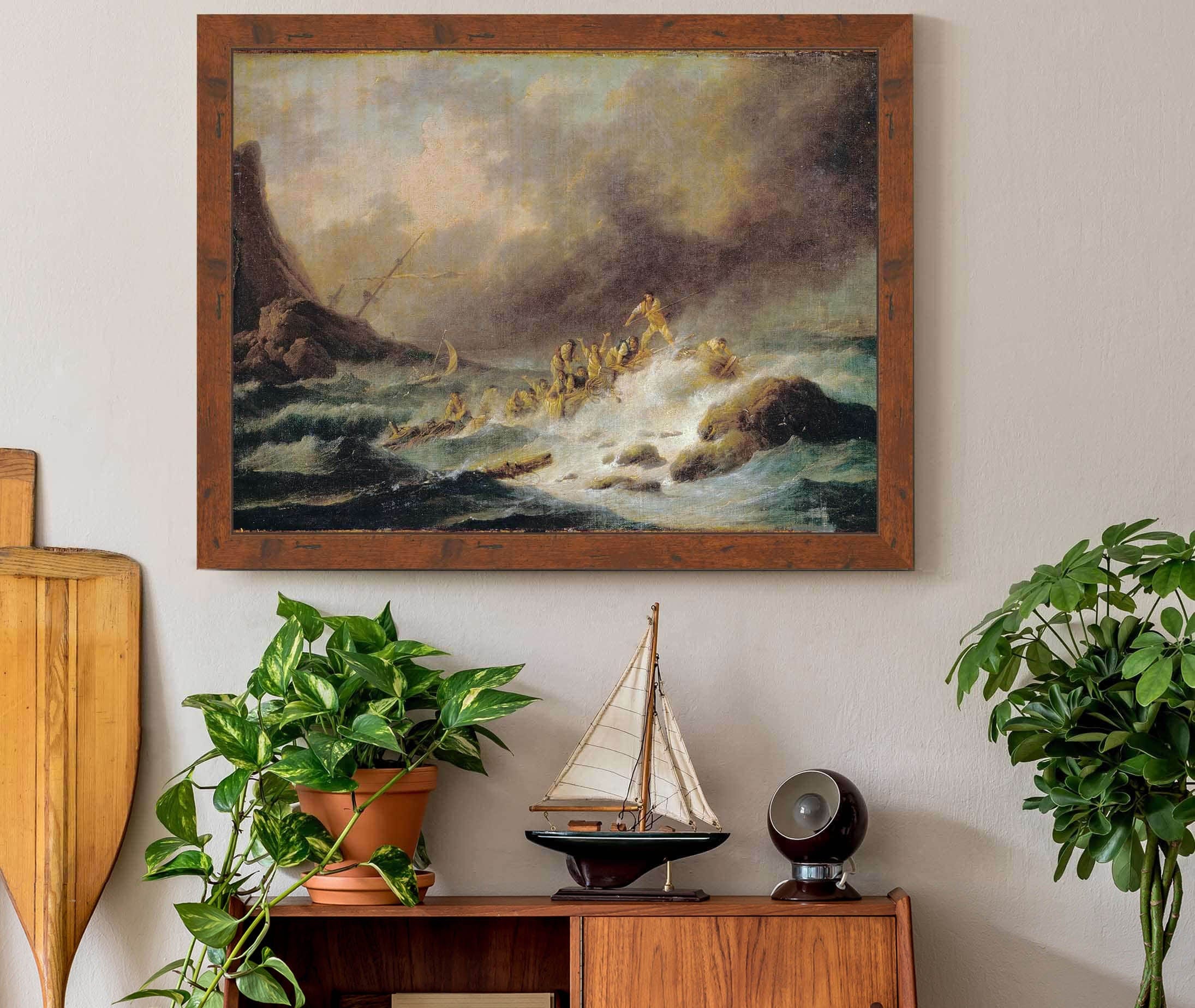 A Shipwreck by Claude Joseph Vernet - Image 3