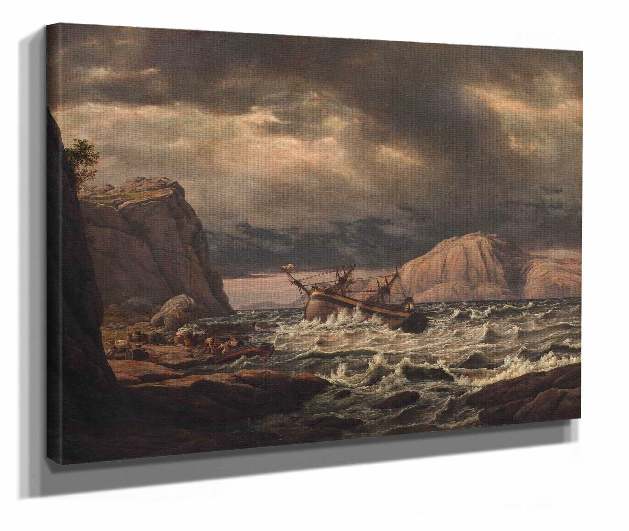 A Shipwreck On The Coast Of Norway by Johan Christian Dahl - Image 2