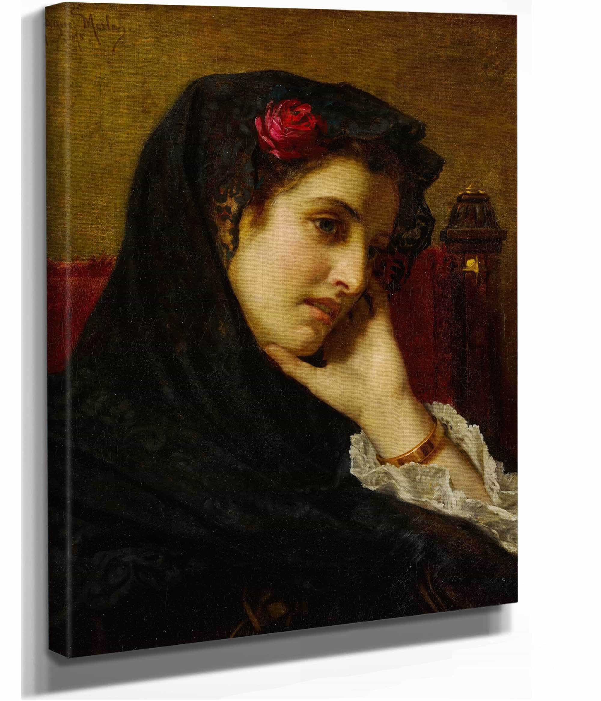 A Spanish Beauty by Hugues Merle - Image 2