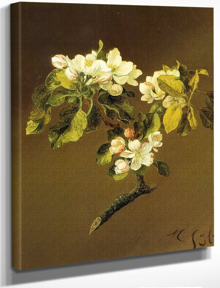 A Spray Of Apple Blossoms By Martin Johnson Heade
