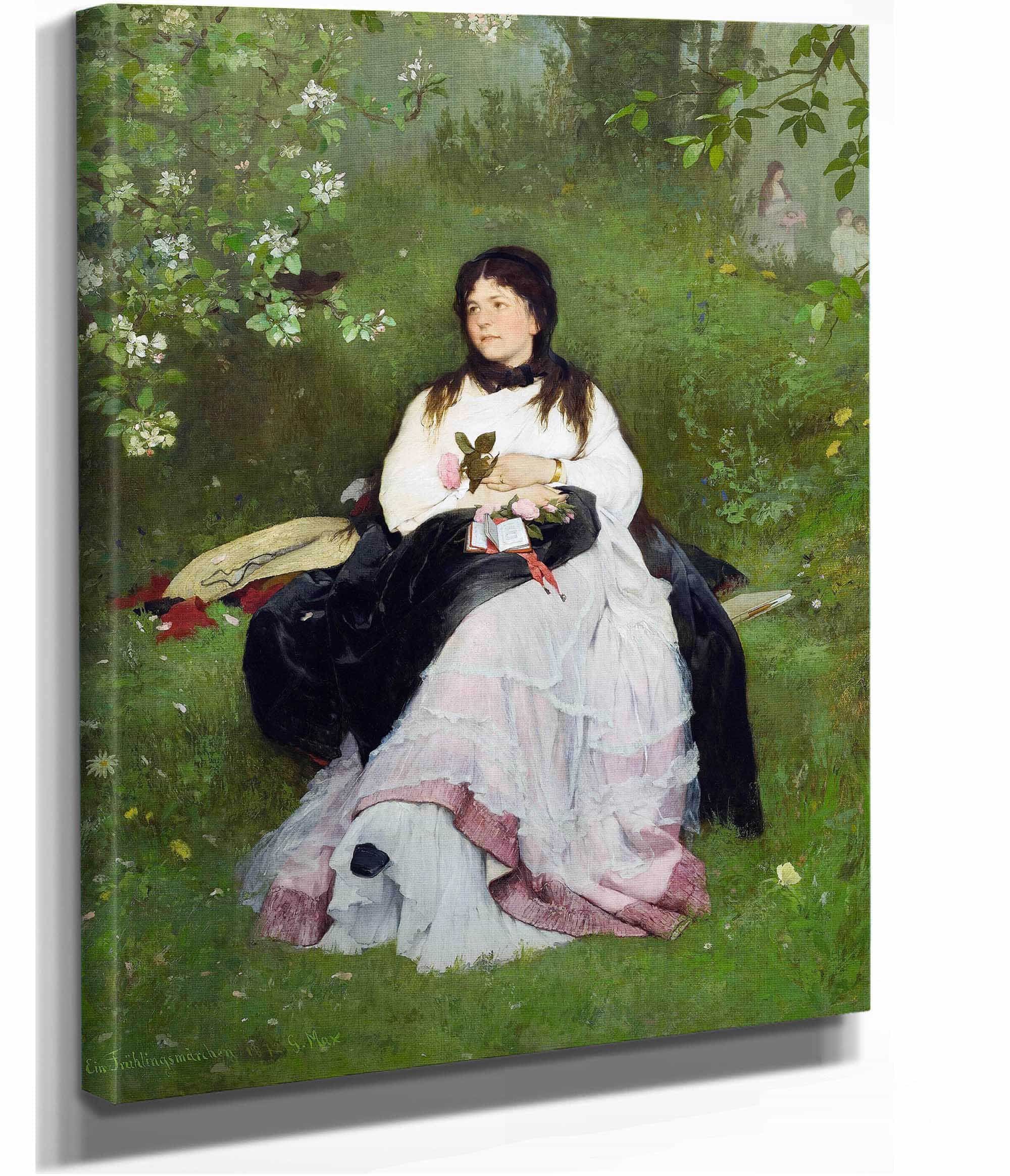 A Spring Fairy Tale by Gabriel Von Max - Image 2