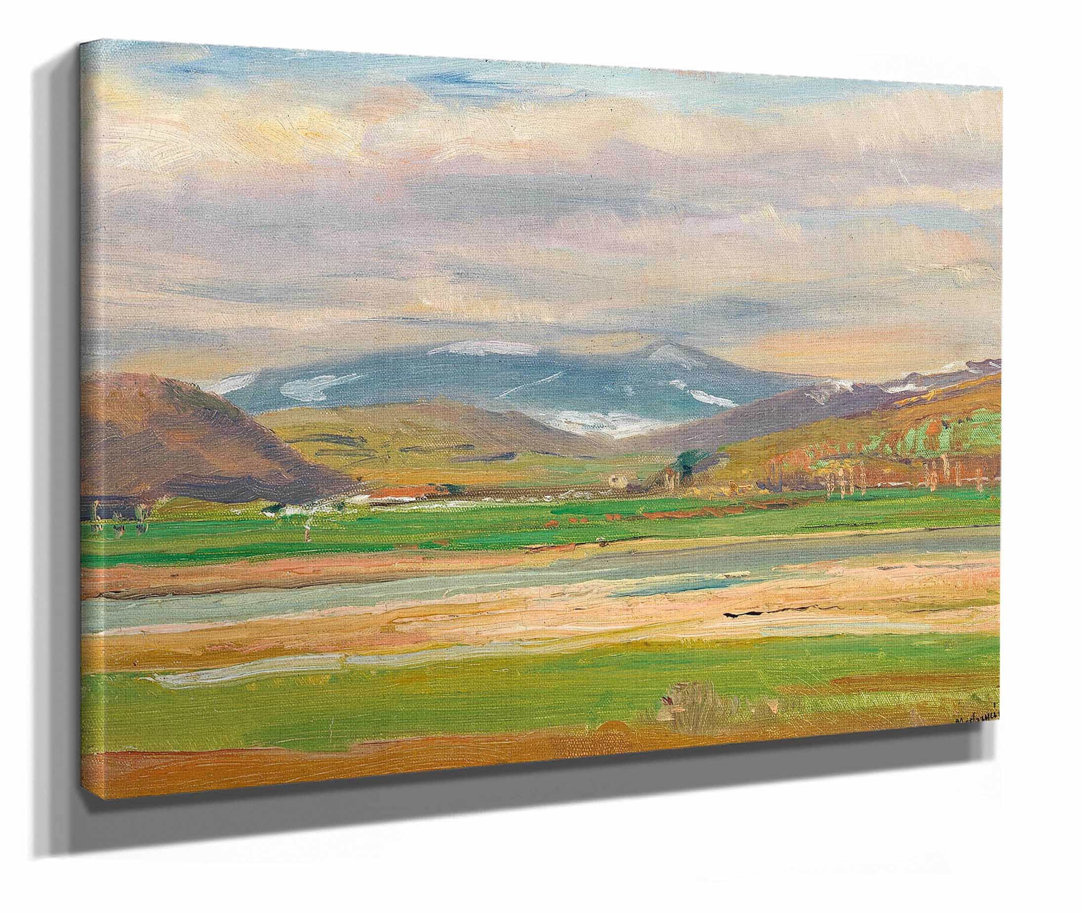 A Spring Landscape At The Foot Of The Tatras by Ladislav Mednyanszky - Image 2