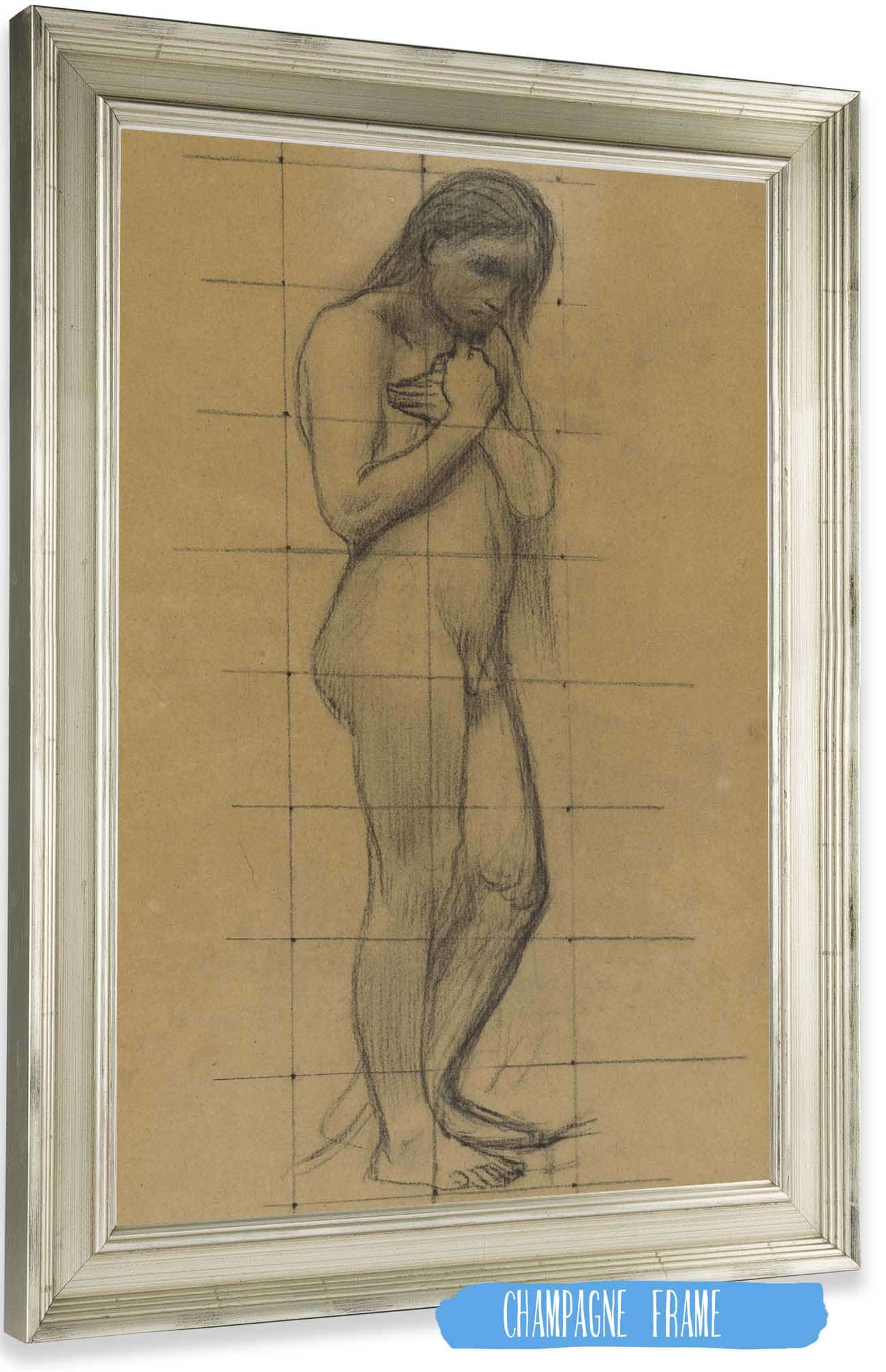 A Standing Male Nude by Pierre Puvis De Chavannes