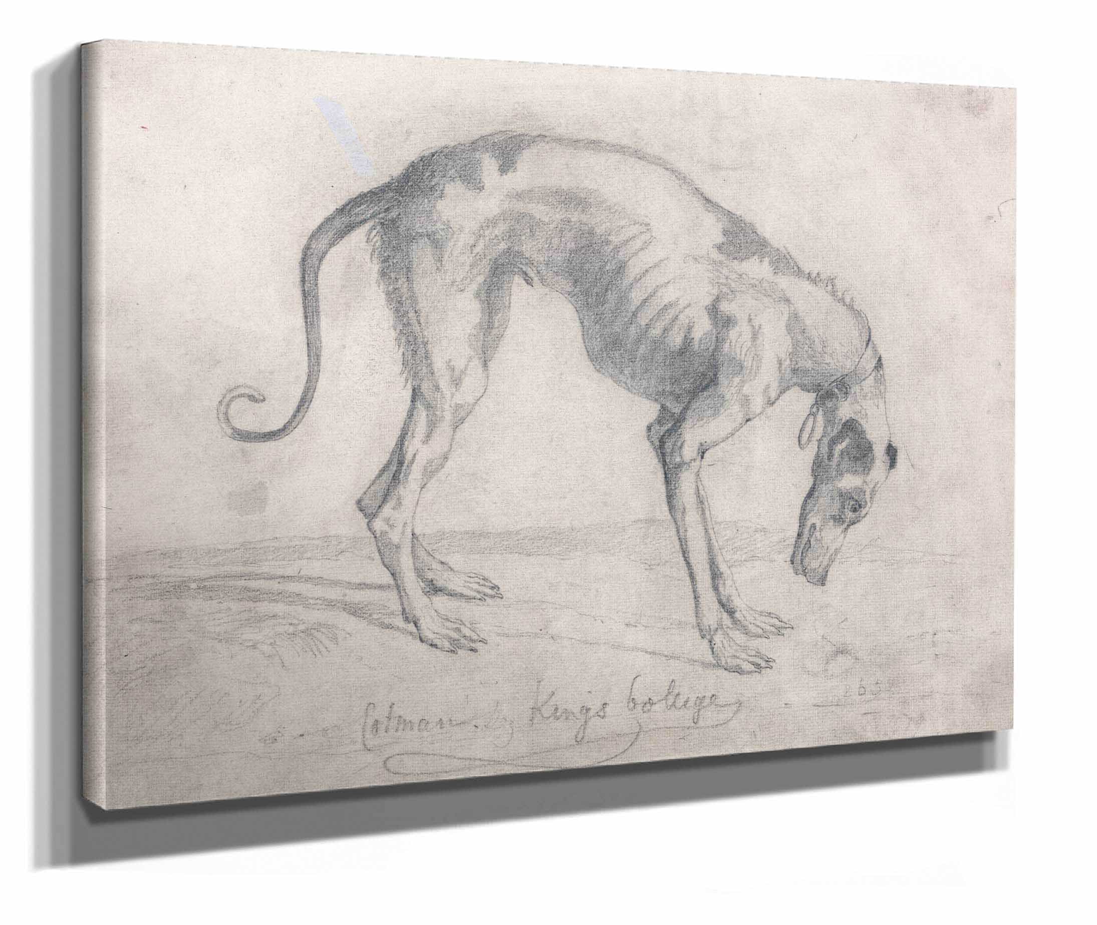 A Starved Greyhound by John Sell Cotman - Image 2