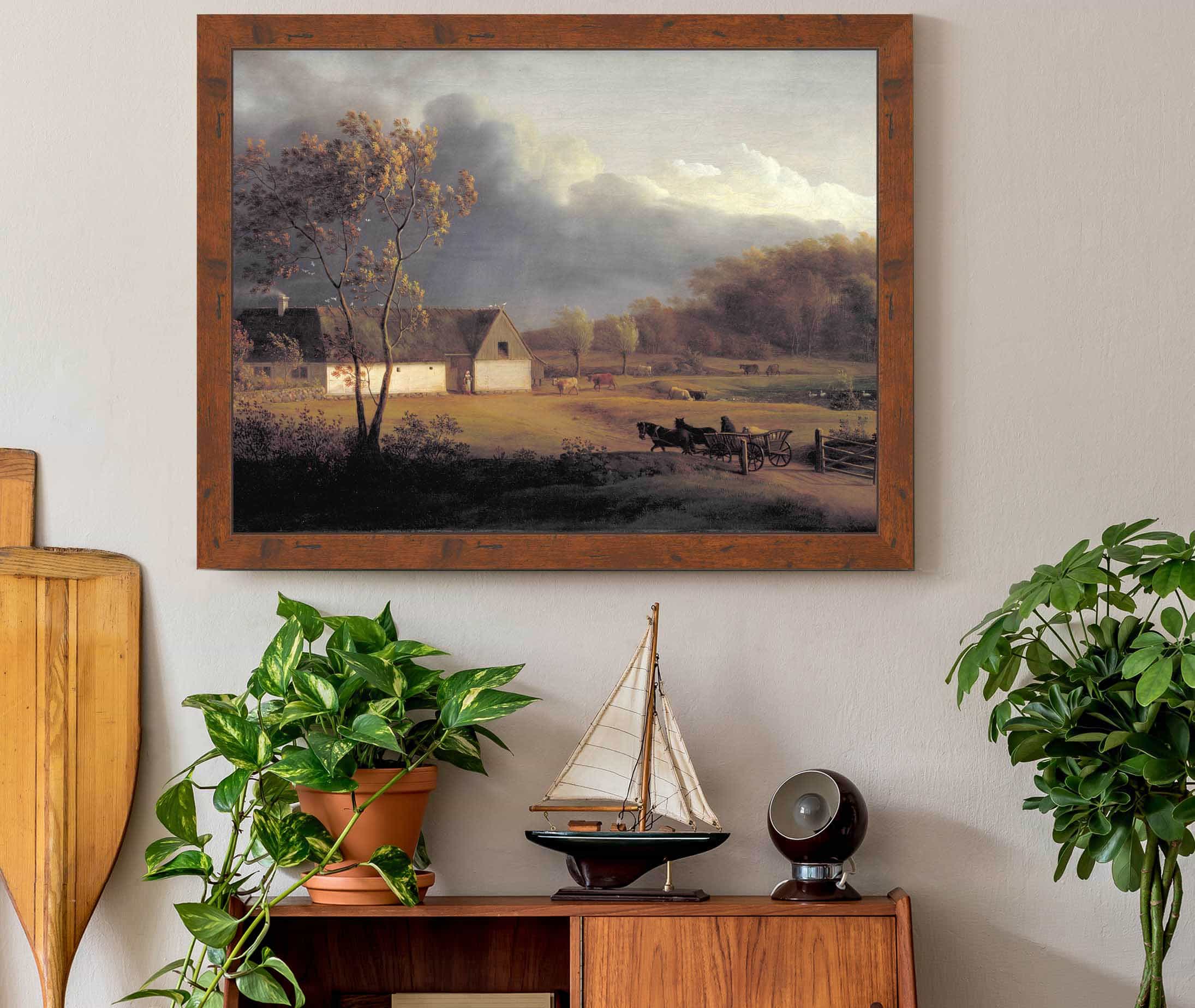 A Storm Brewing Behind A Farmhouse In Zealand by Jens Juel - Image 3