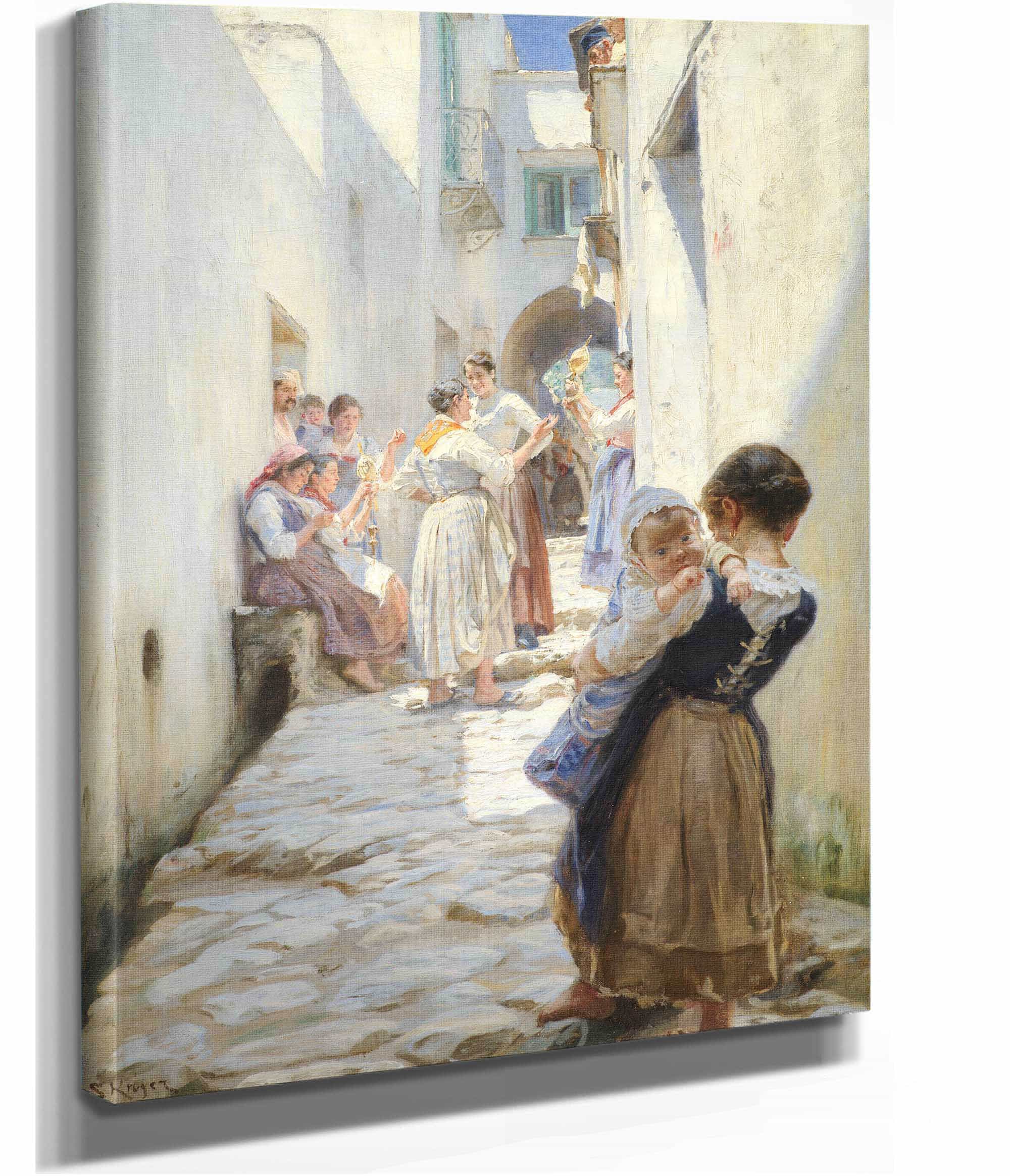A Street In Torello Italy by Peder Severin Kroyer - Image 2