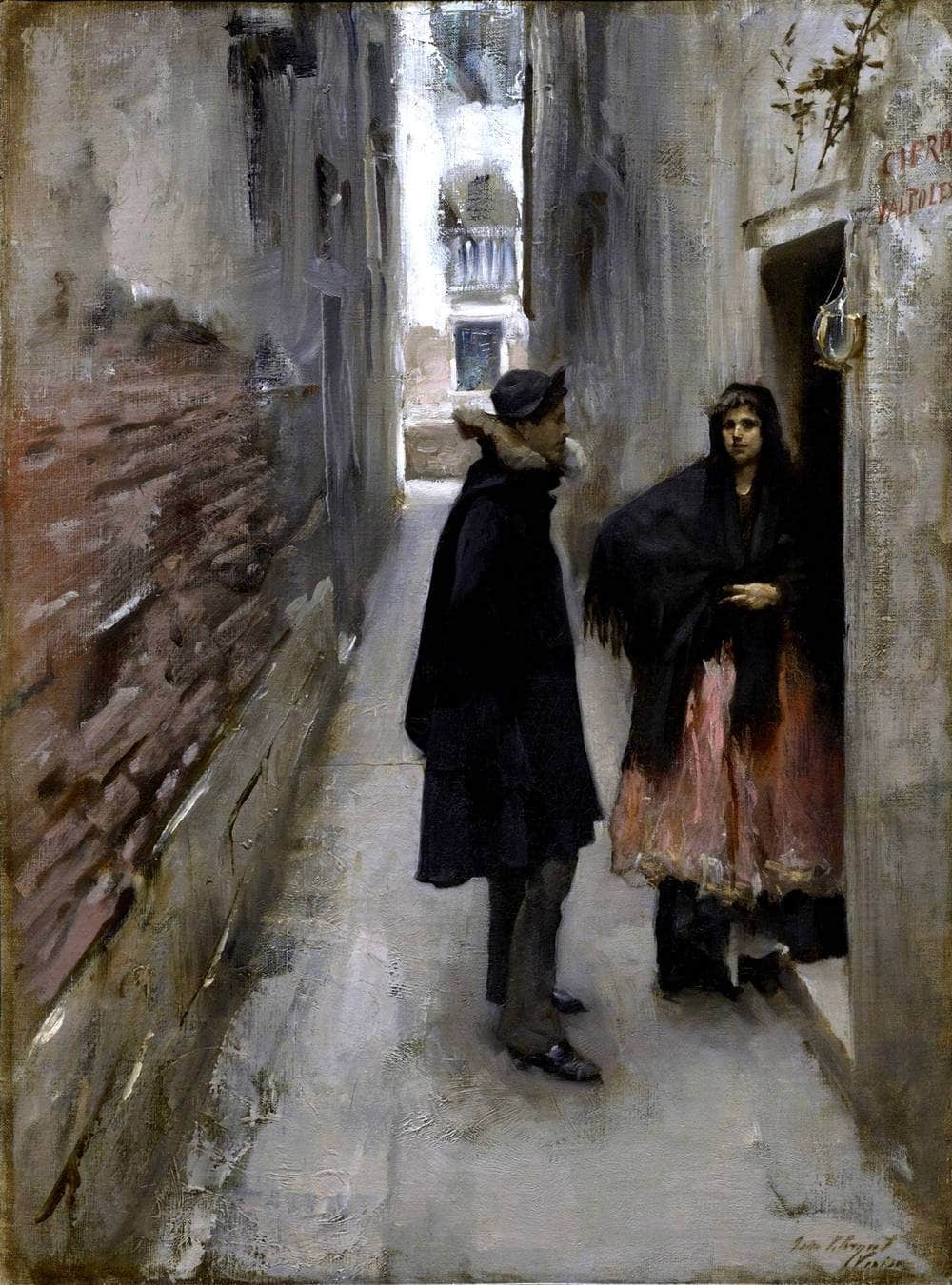 A Street In Venice Painting John Singer Sargent Canvas Art - Image 5