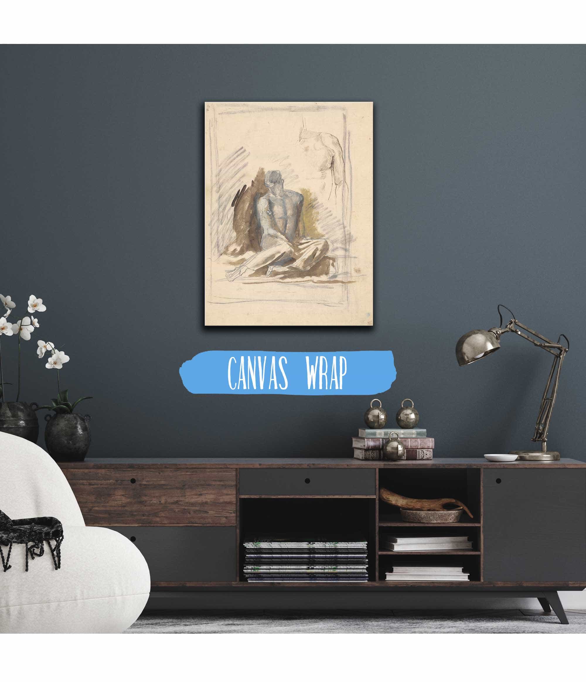 A Study Of A Seated Figure Of A Man by Ladislav Mednyanszky - Image 3