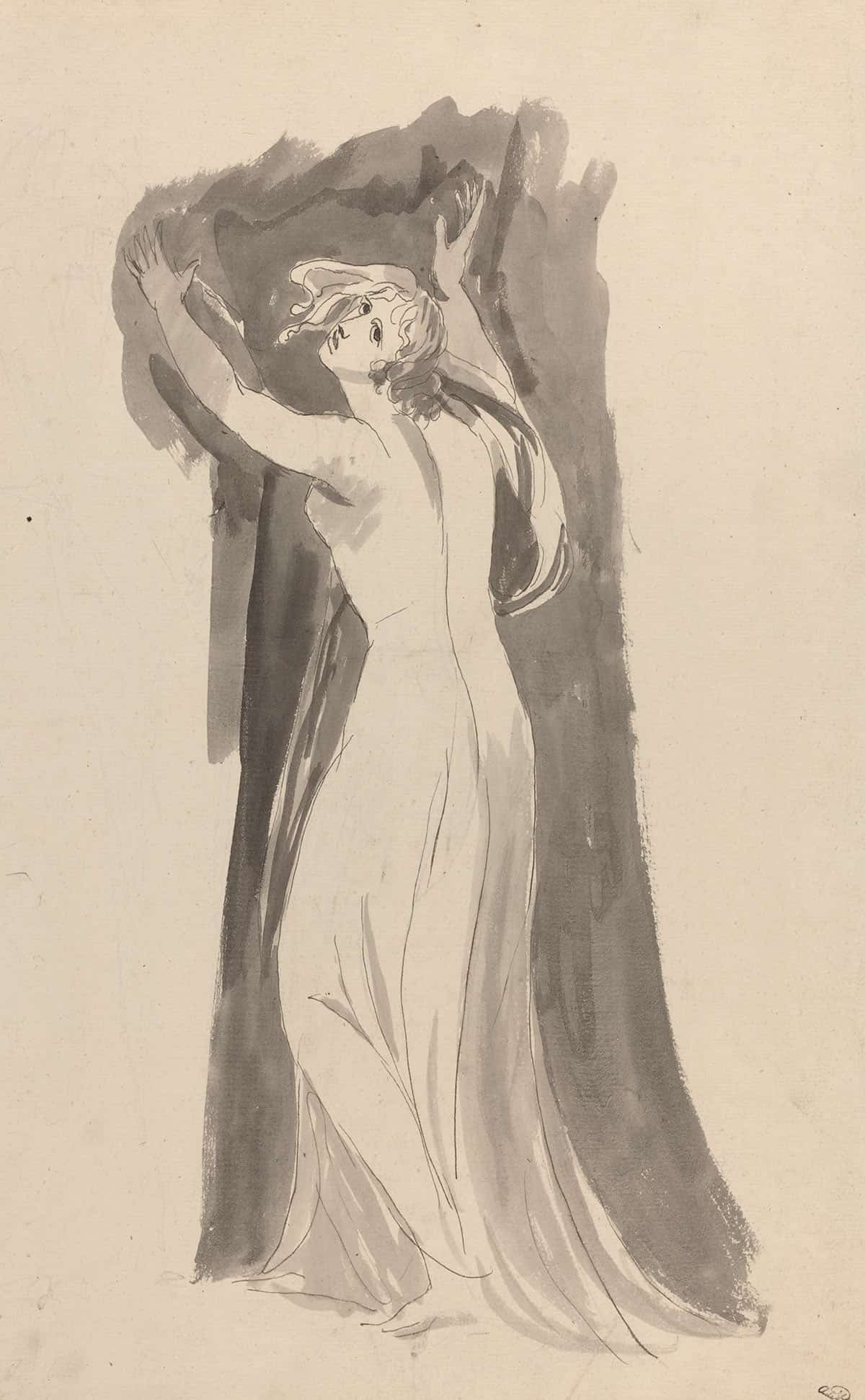 A Study Of Miranda For The Tempest by George Romney - Image 3