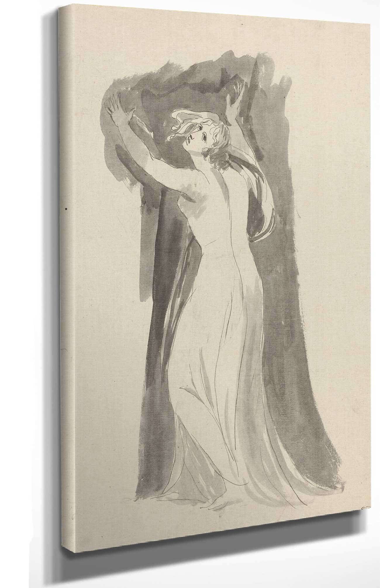 A Study Of Miranda For The Tempest by George Romney - Image 4