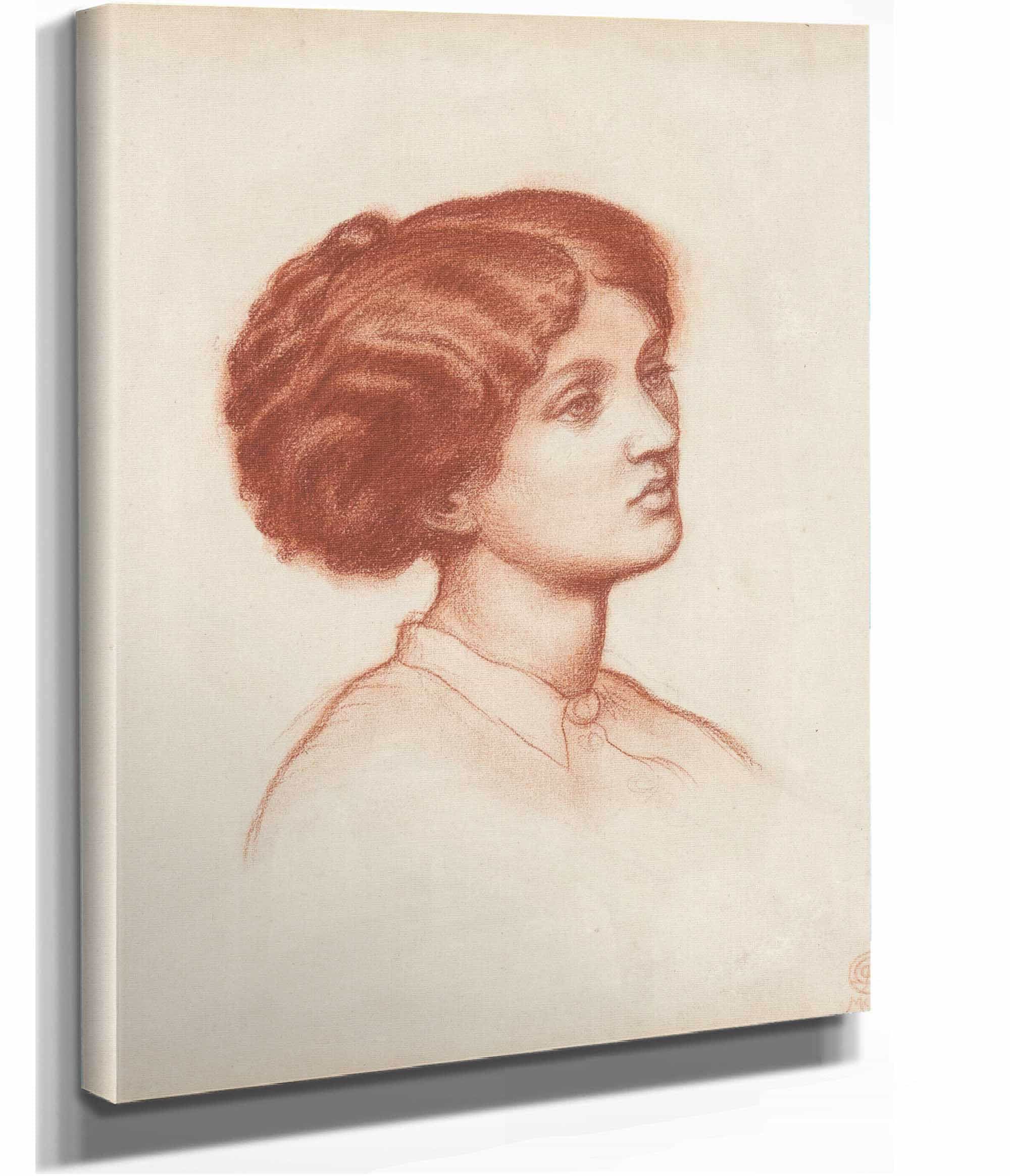 A Study Of Mrs Frederick Leyland Bust Length For Monna Rosa by Dante Gabriel Rossetti - Image 2
