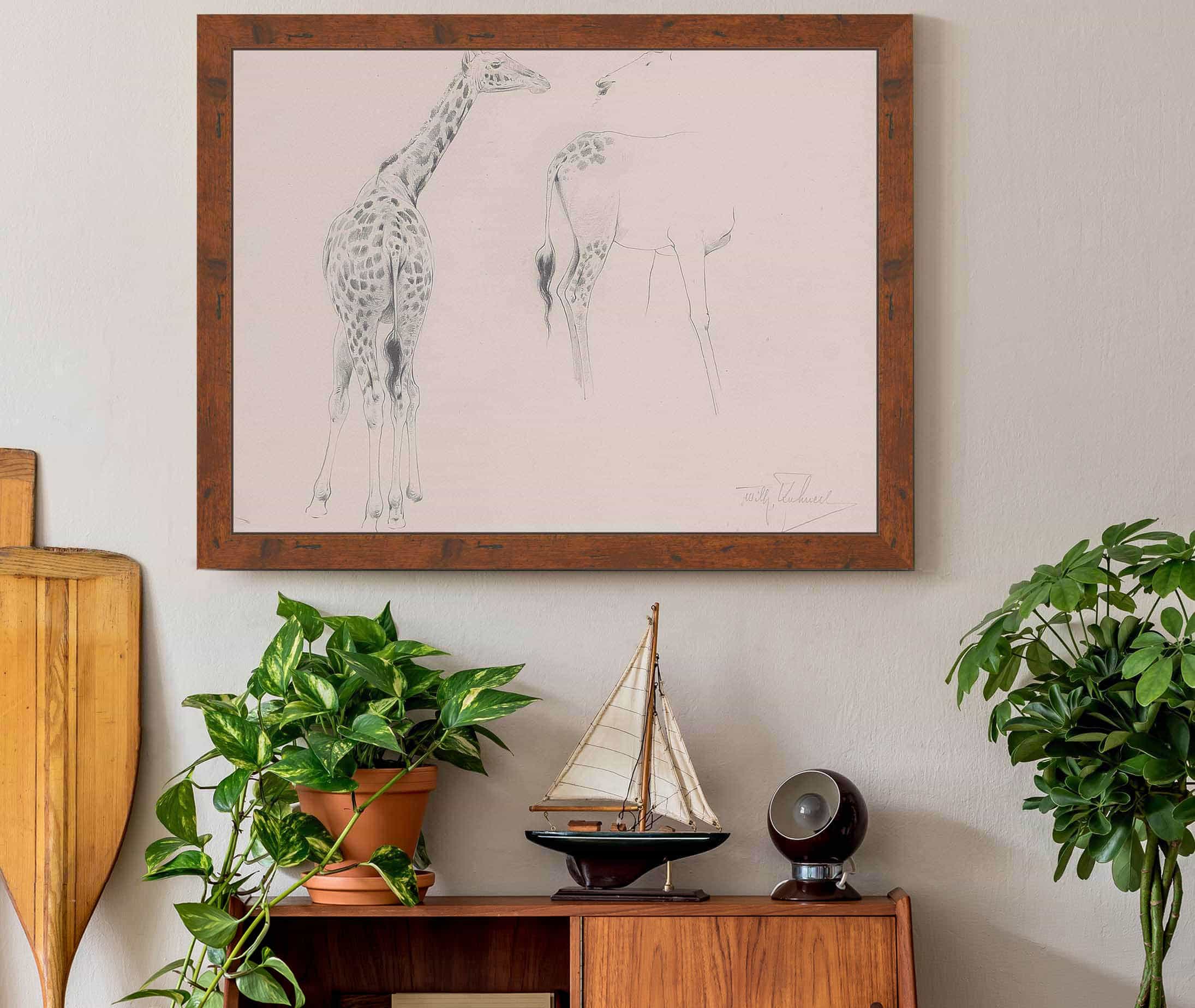 A Study Of Two Giraffes by Wilhelm Kuhnert - Image 3