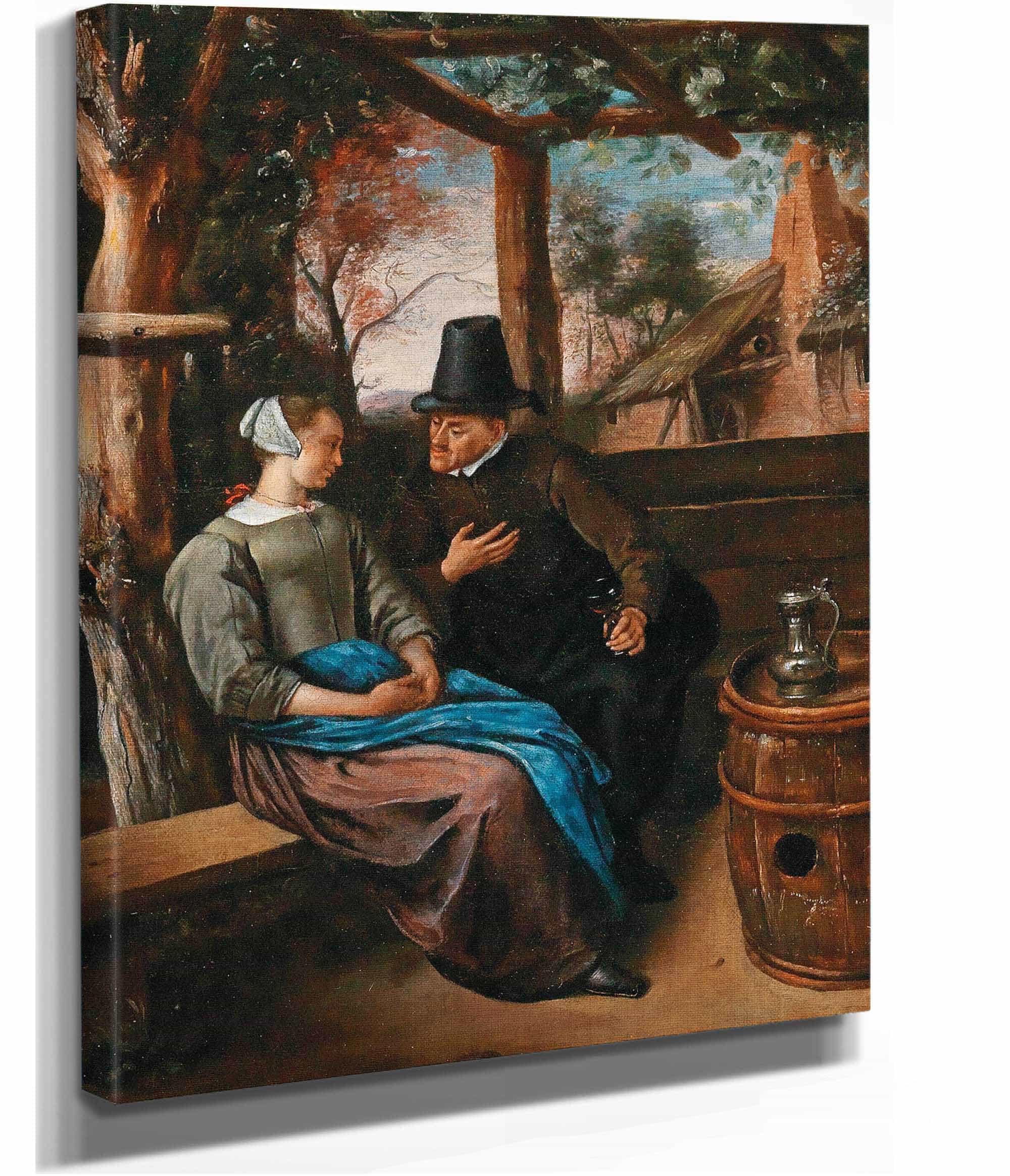 A Suitor With A Young Woman by Jan Steen - Image 2