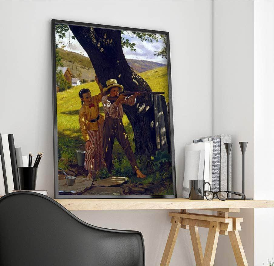 A Sure Shot Painting John George Brown Canvas Art - Image 4