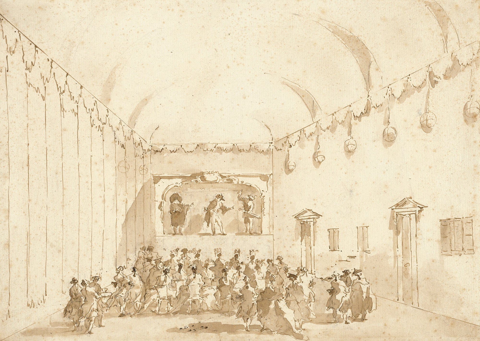 A Theatrical Performance by Francesco Guardi - Image 2