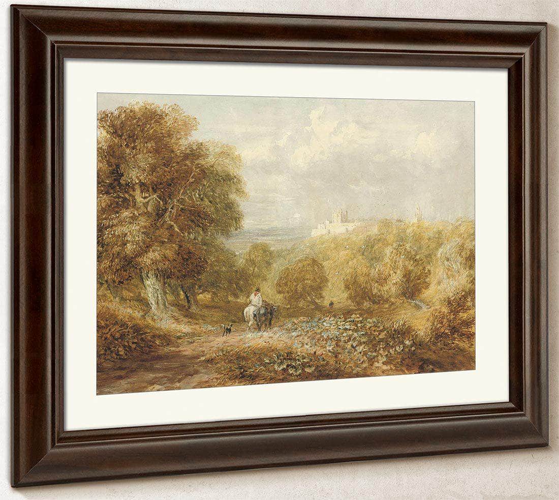 A Traveller On A Track Below Bolsover Castle Derbyshire By David Cox - Image 5